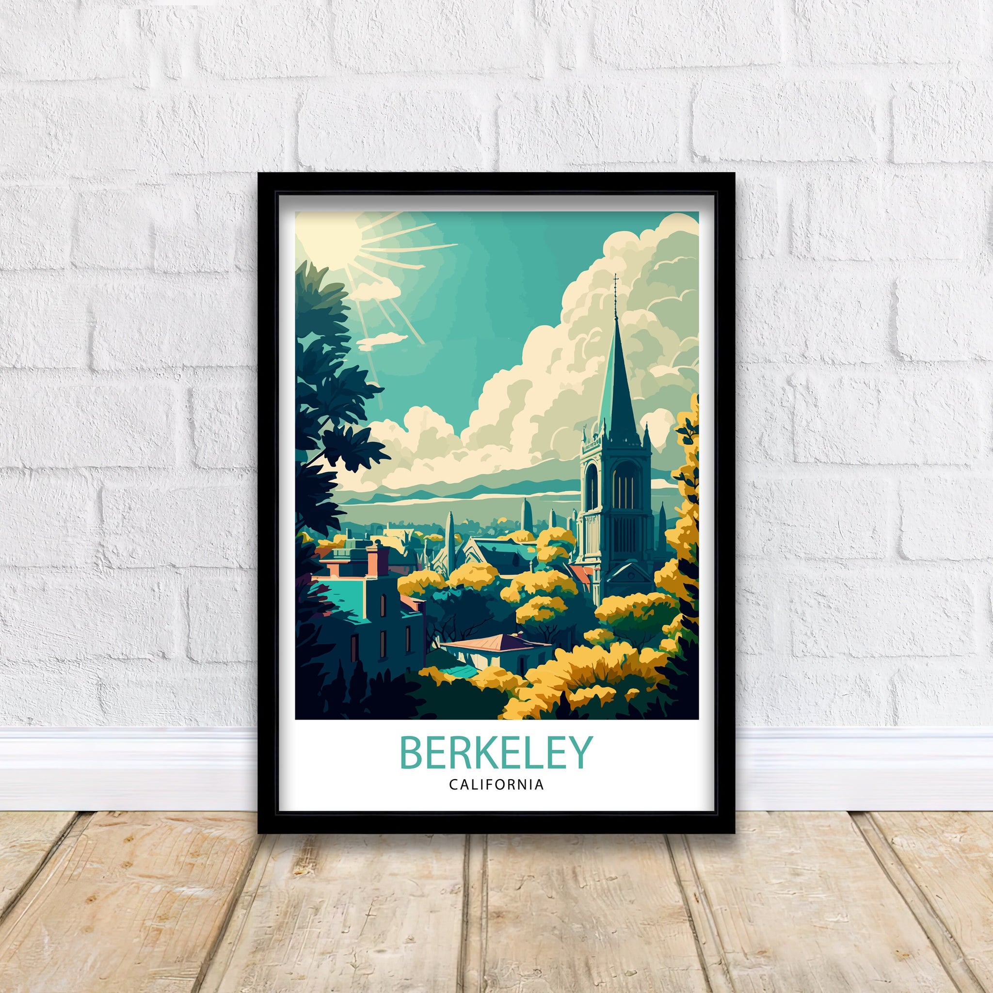 Berkeley California Travel Print| Berkeley Wall Art Berkeley Poster California Travel Print Travel Gift | Home Decor