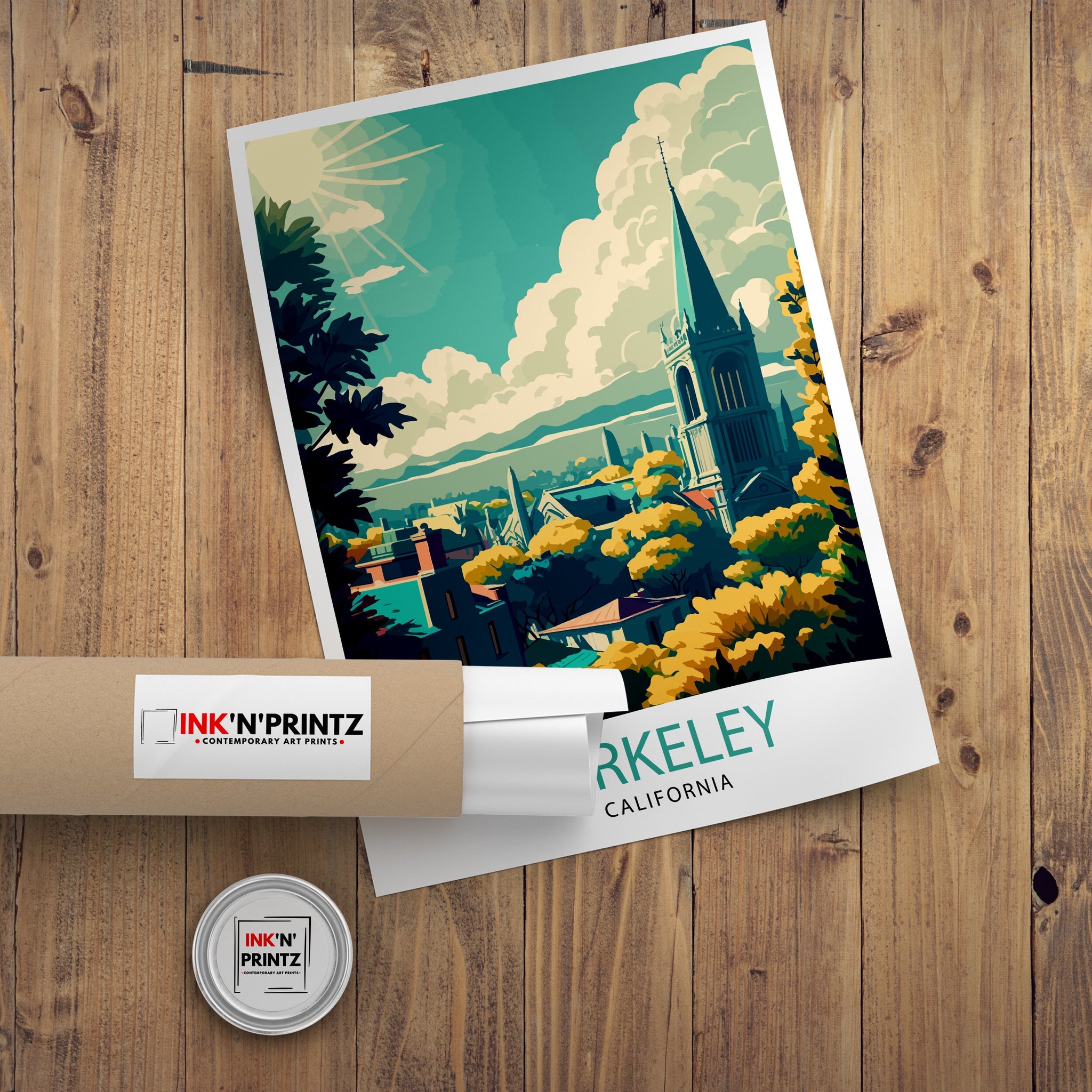 Berkeley California Travel Print| Berkeley Wall Art Berkeley Poster California Travel Print Travel Gift | Home Decor