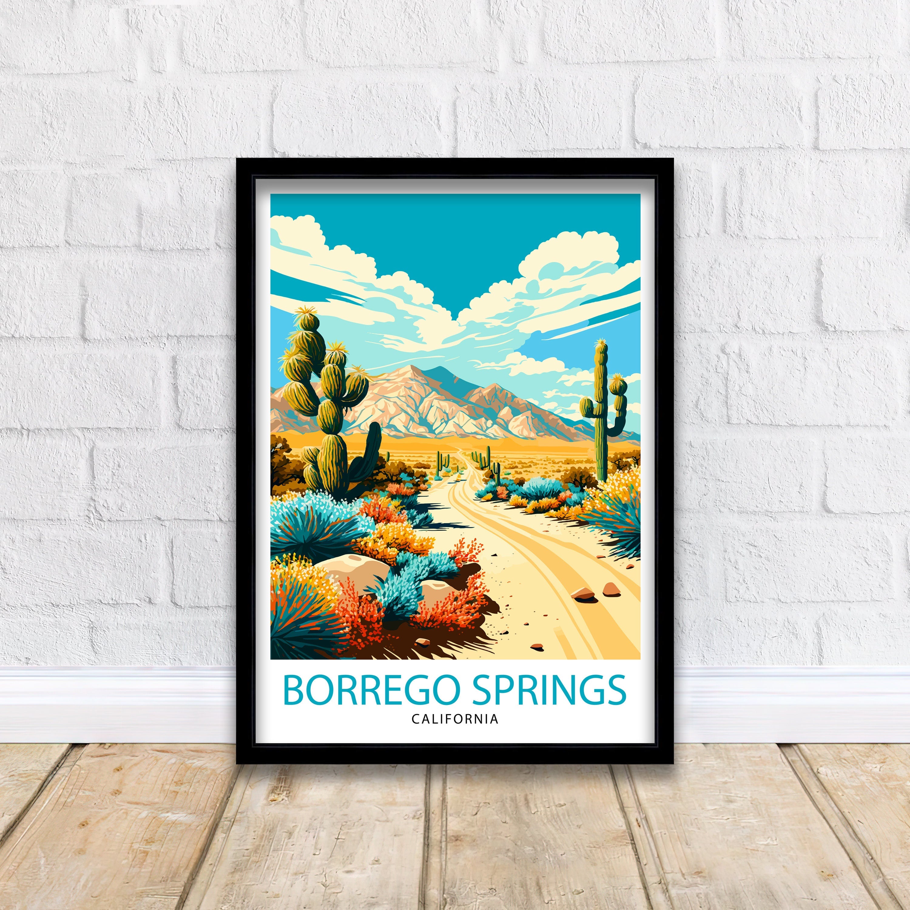 Borrego Springs California Art Print | Desert Travel Poster