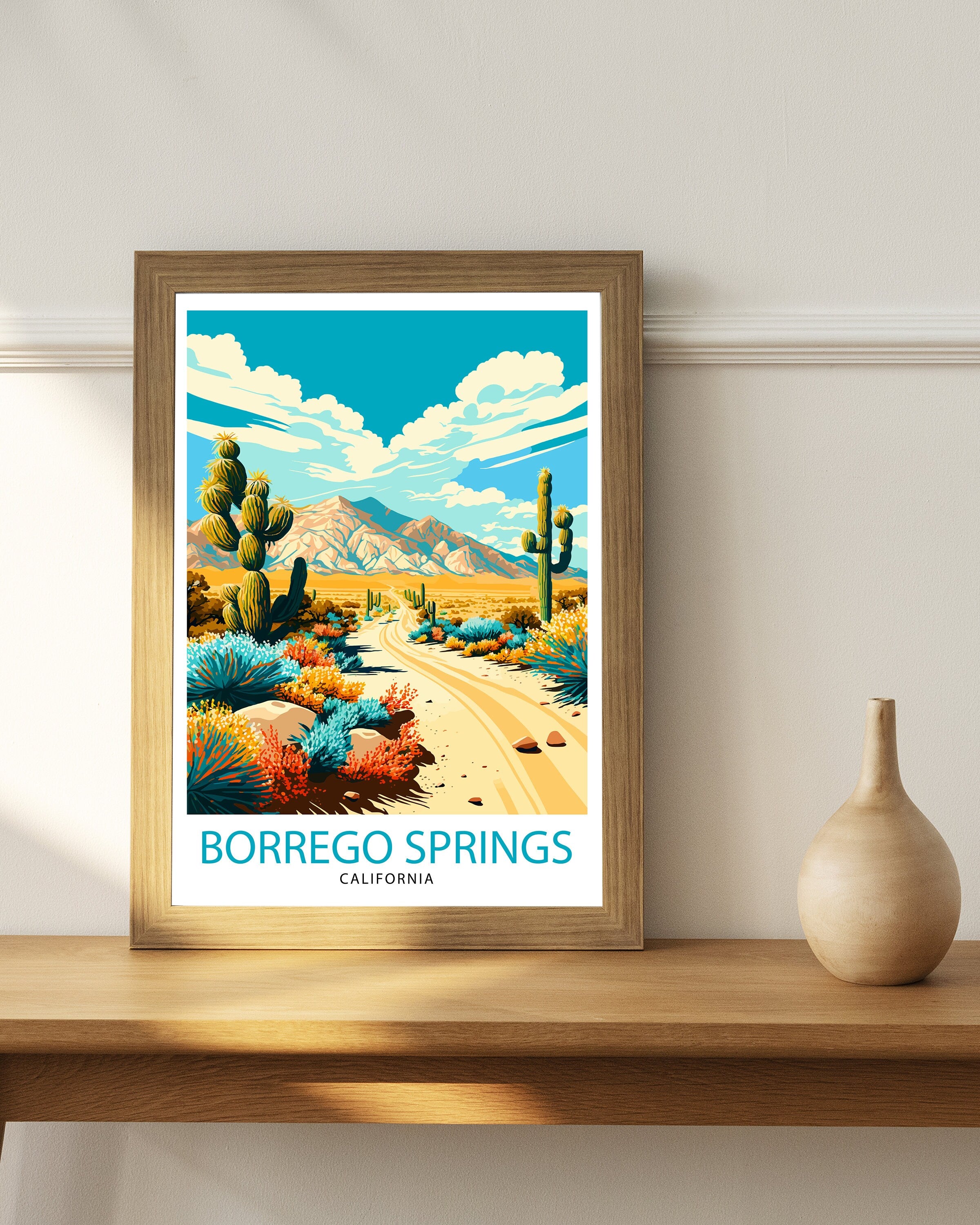 Borrego Springs California Art Print | Desert Travel Poster