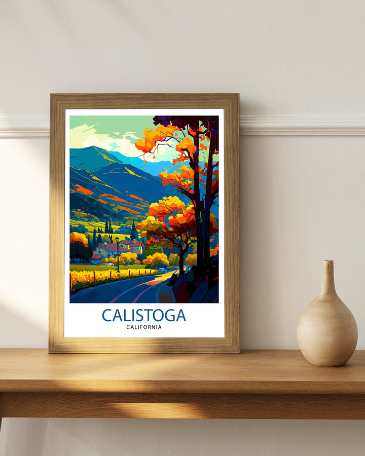 Calistoga California Travel Poster