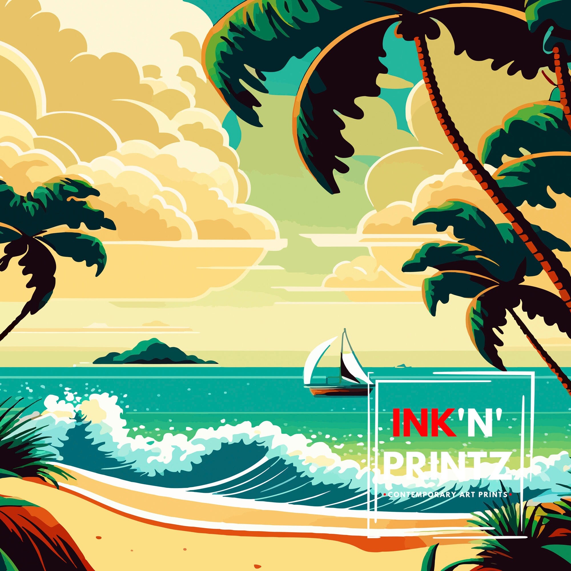 Martinique Travel Print Martinique Wall Art Martinique Poster Martinique Illustration Martinique Travel Decor Martinique Gift Martinique