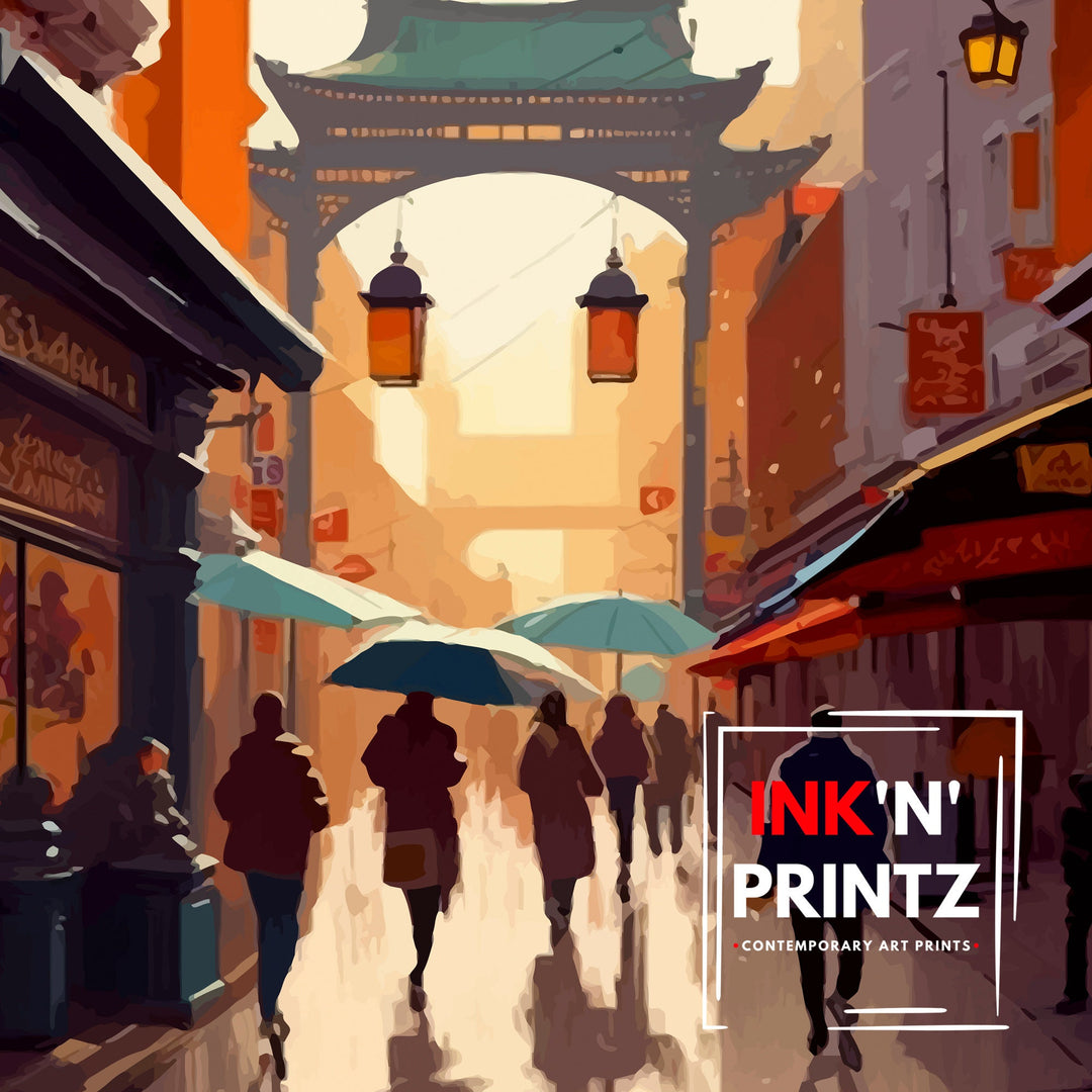 Chinatown London Travel Poster