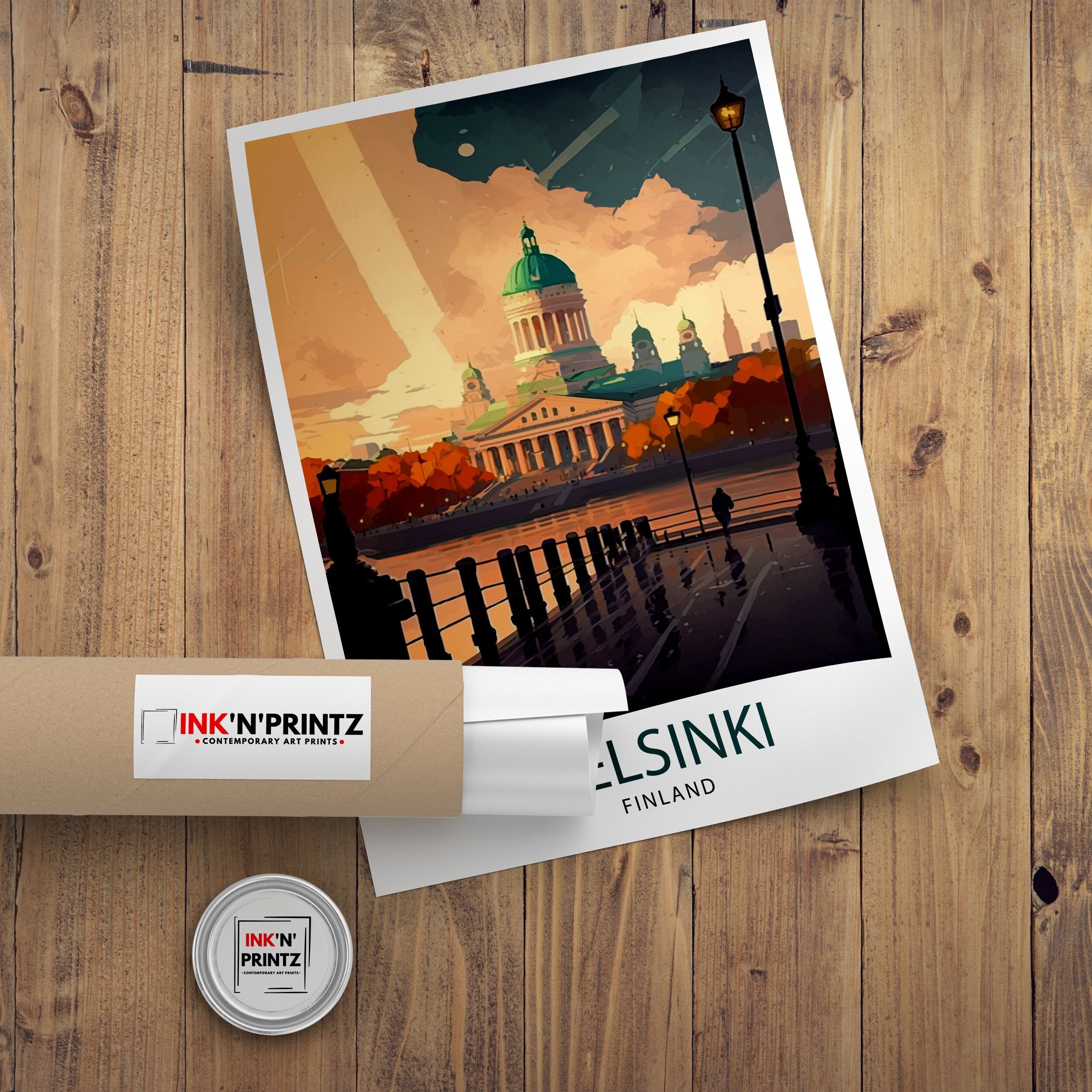 Helsinki Finland Travel Print Helsinki Wall Art Finland Travel Poster Helsinki Illustration Nordic Home Decor Travel Gift