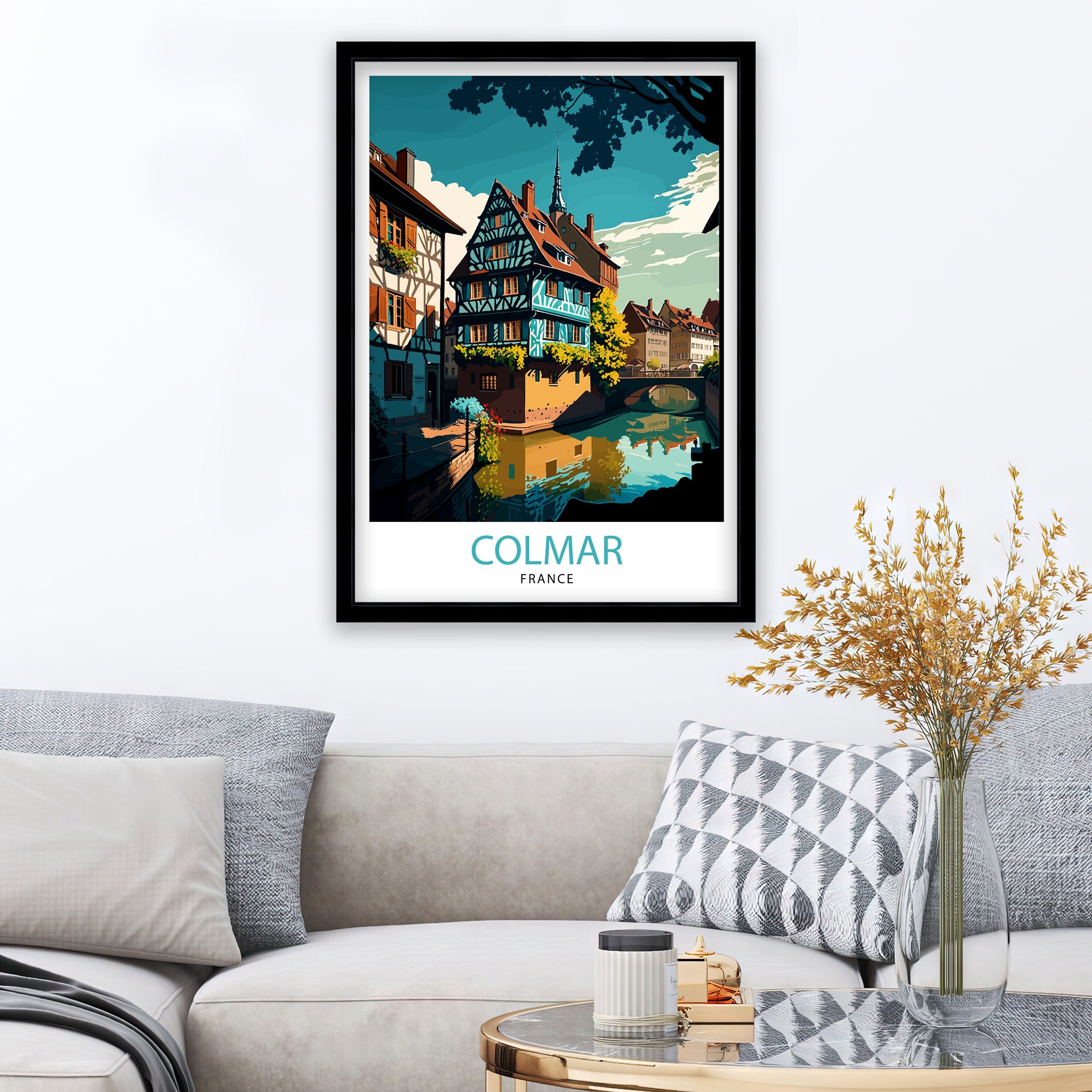 Colmar France Travel Print Colmar Wall Art Colmar Home Decor Colmar Illustration Travel Poster Gift For Colmar France France Home Decor