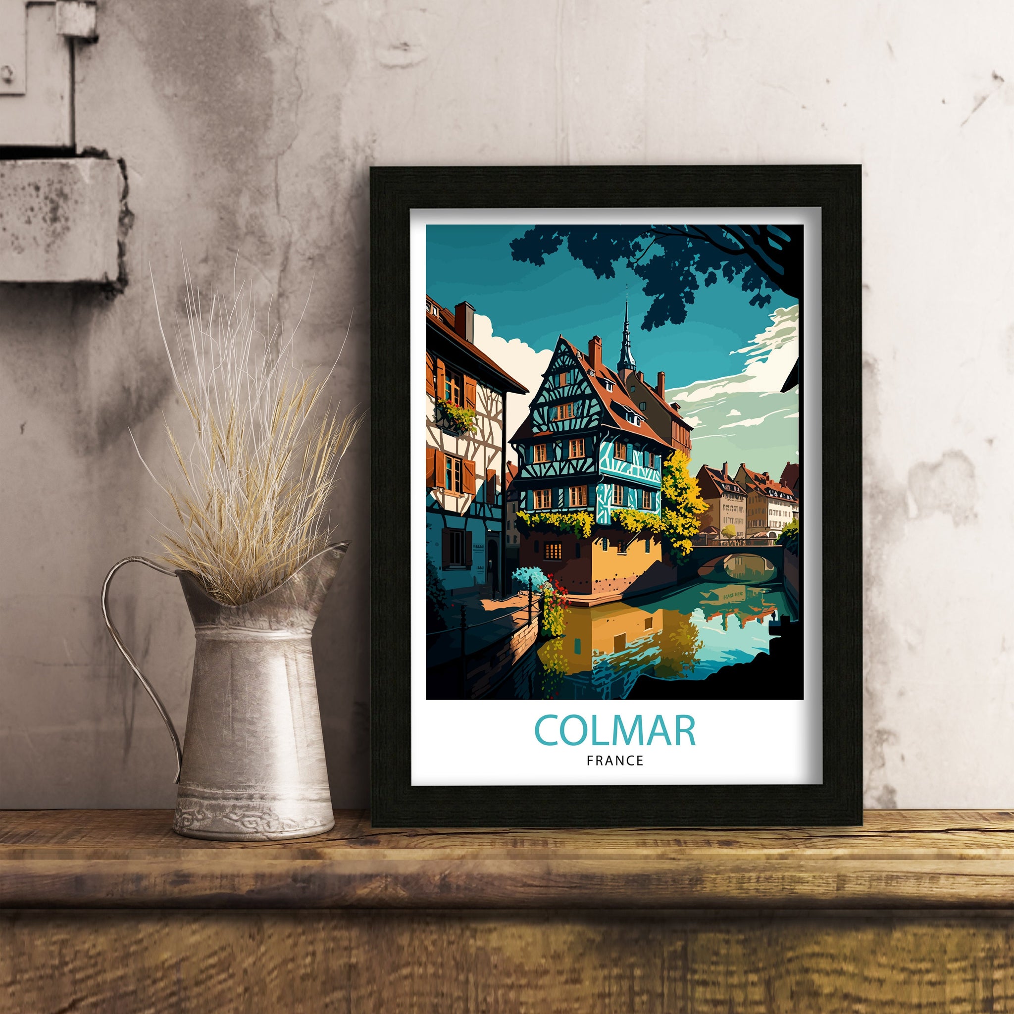 Colmar France Travel Print Colmar Wall Art Colmar Home Decor Colmar Illustration Travel Poster Gift For Colmar France France Home Decor