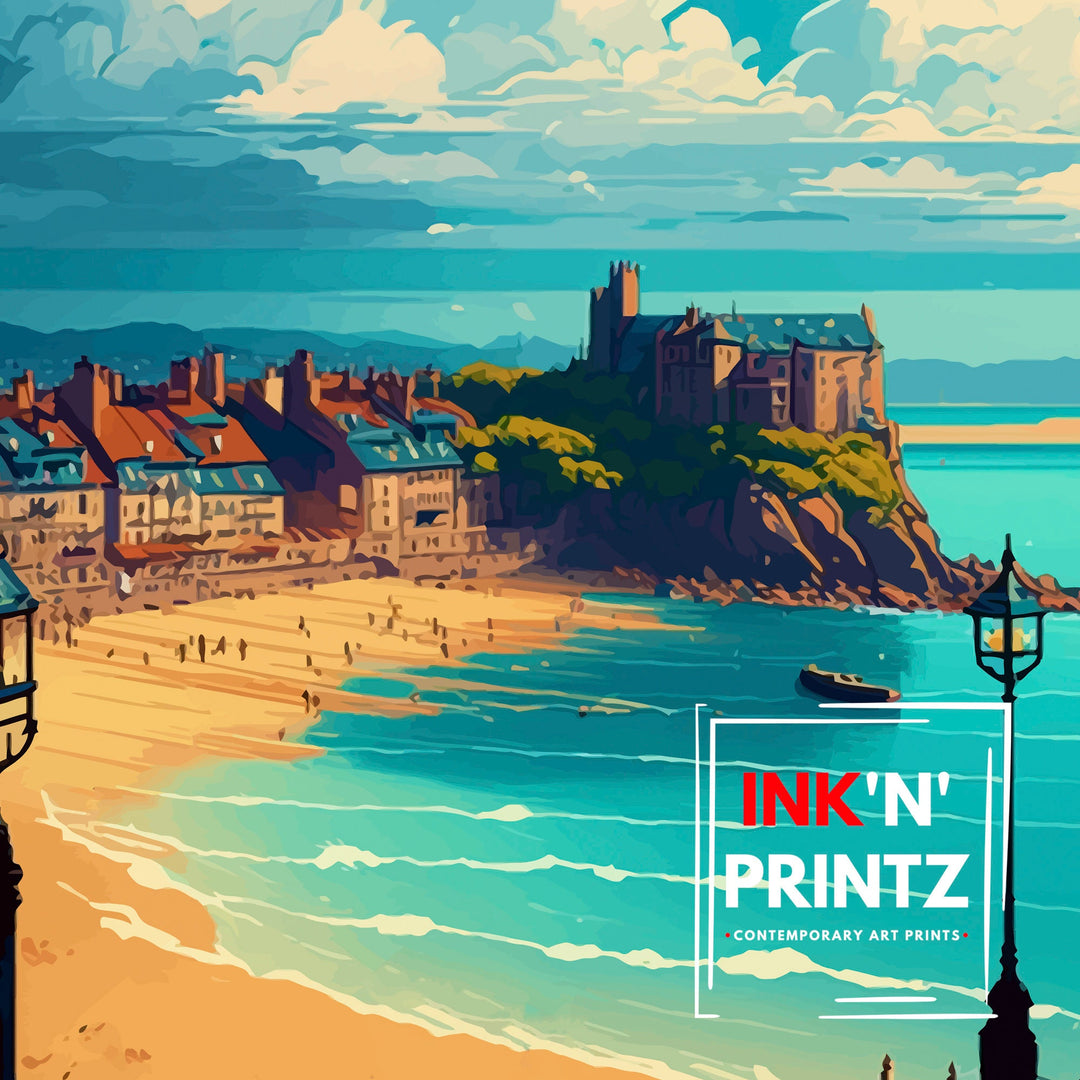 St Malo France Travel Poster St Malo Wall Art St Malo Home Decor St Malo Illustration Travel Poster Gift For St Malo France Home