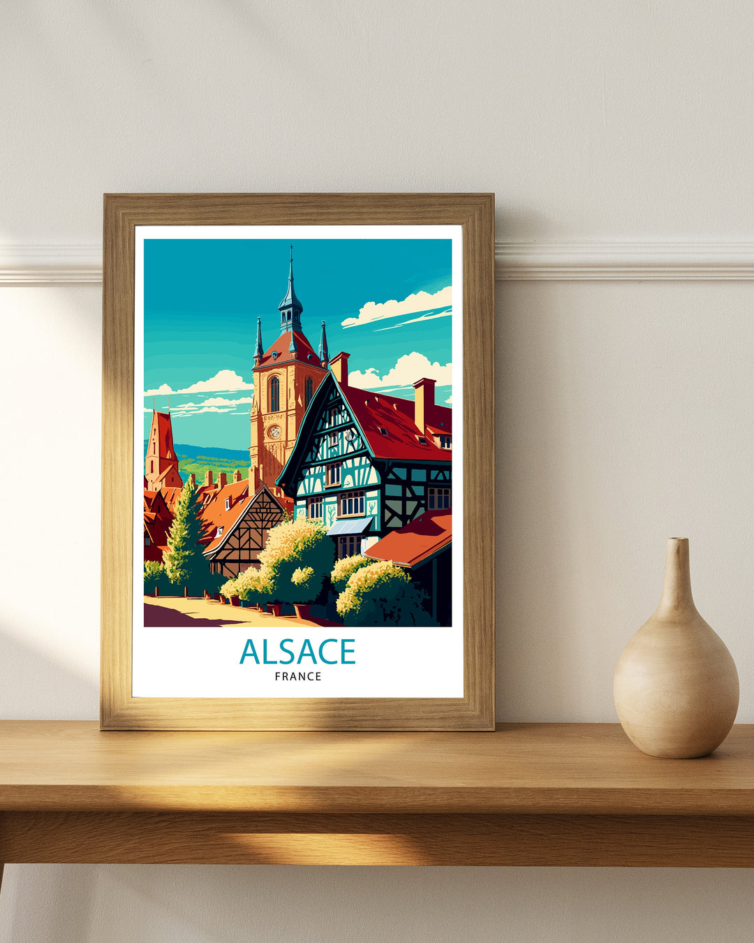 Alsace France Travel Poster Alsace Wall Art Alsace Home Decor Alsace Illustration Travel Poster Gift for Alsace France Home Decor