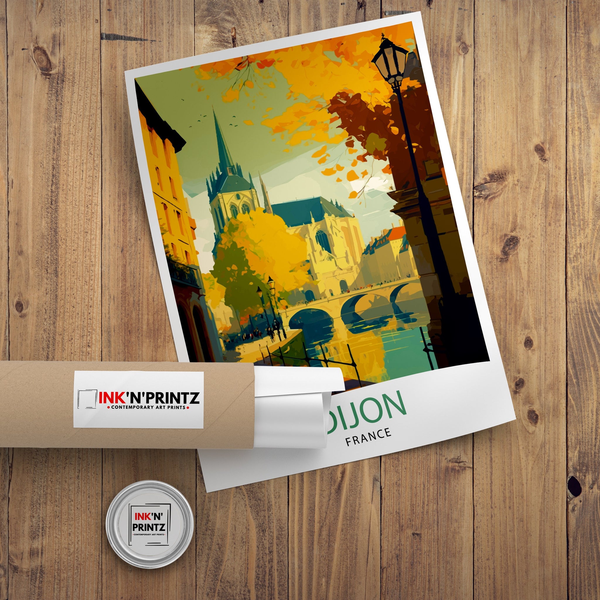 Dijon France Travel Print Dijon Wall Art Dijon Home Decor Dijon France Illustration Travel Poster Gift For Dijon France Home Decor
