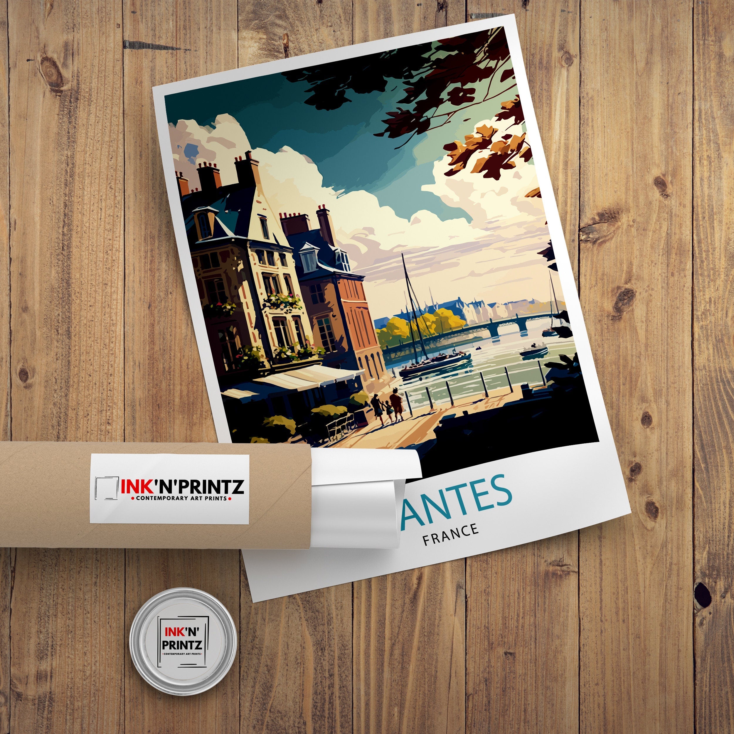 Nantes France Travel Print Nantes Wall Decor Nantes Illustration Nantes Travel Poster Gift For Nantes France Home Decor