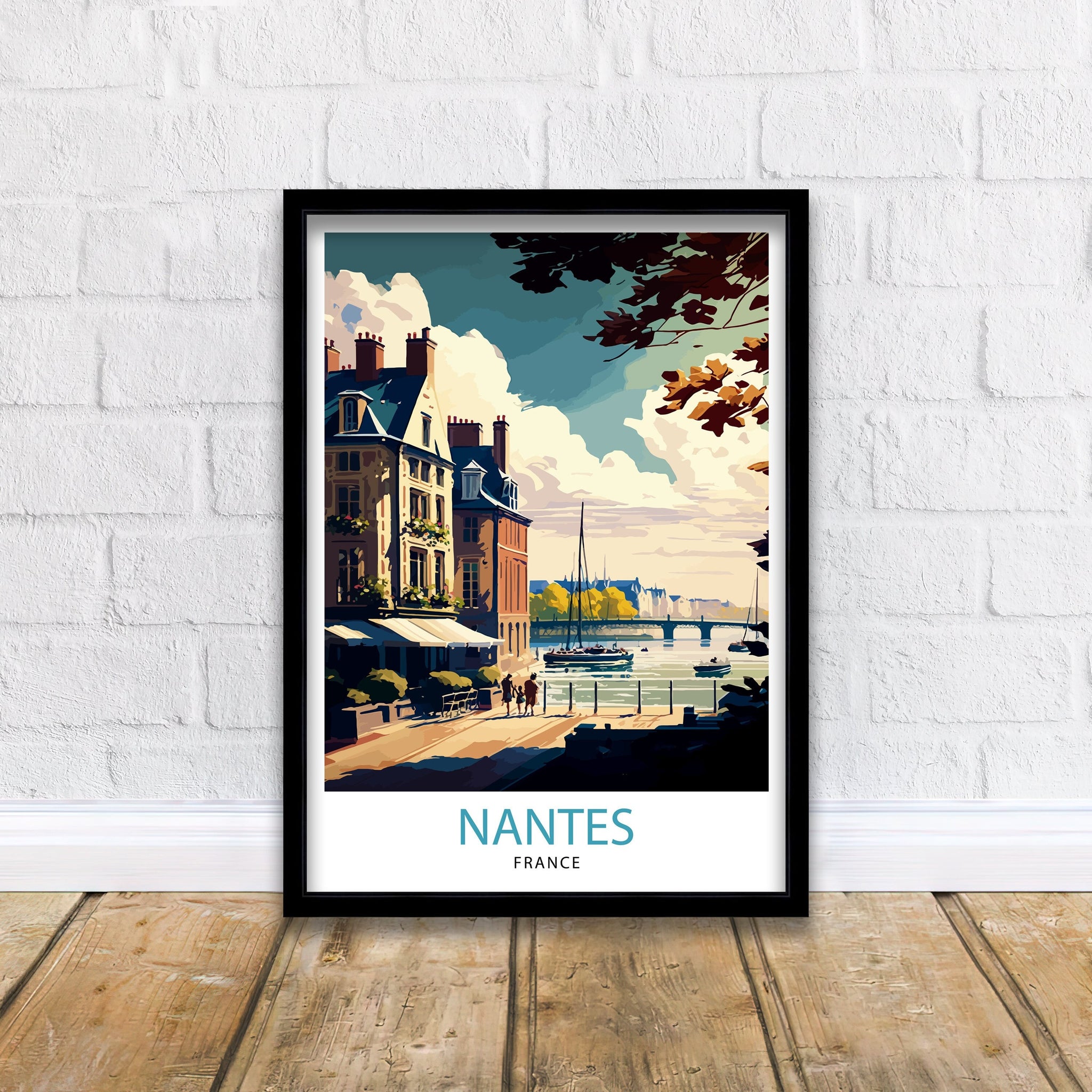 Nantes France Travel Print Nantes Wall Decor Nantes Illustration Nantes Travel Poster Gift For Nantes France Home Decor