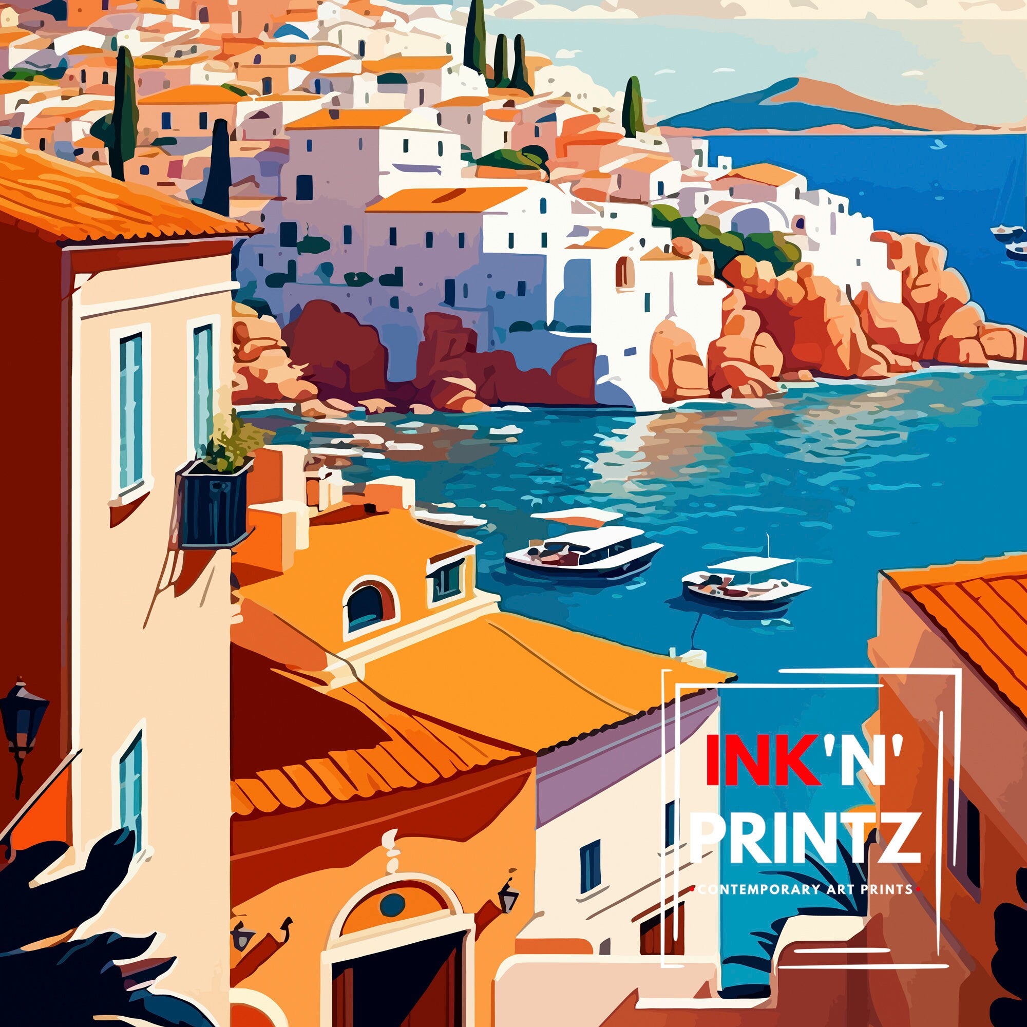 Ibiza Travel Print Ibiza Wall Art Ibiza Home Decor Ibiza Illustration Ibiza Spain Travel Poster Gift for Ibiza Lovers Spain Wall Decor