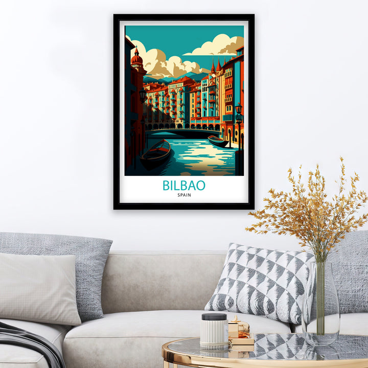 Bilbao Spain Travel Poster Bilbao