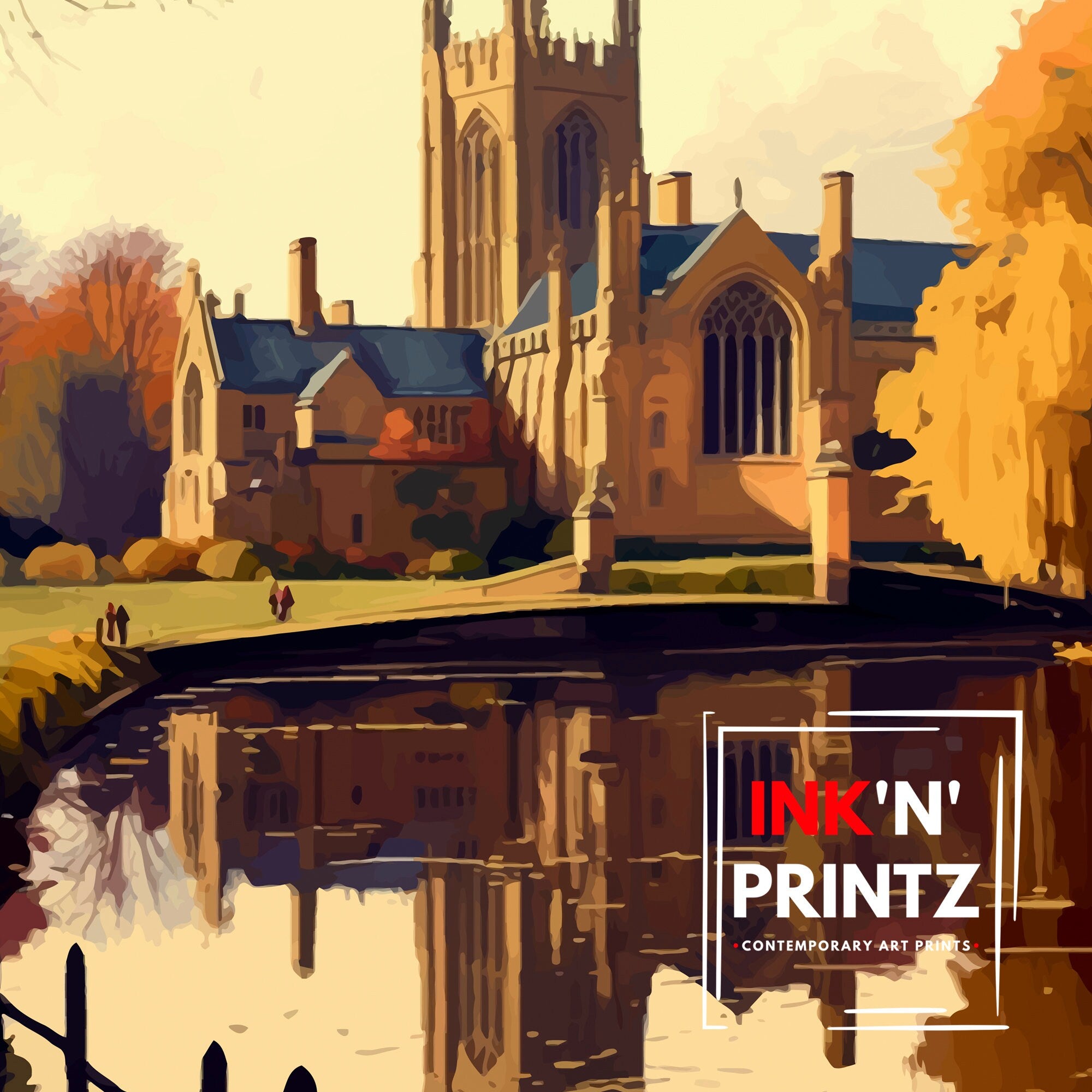 Cambridge University Print | Cambridgeshire Travel Poster