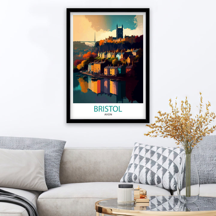 Bristol Travel Poster Bristol Wall Art Bristol Illustration Travel Poster Gift For Bristol UK Home Decor