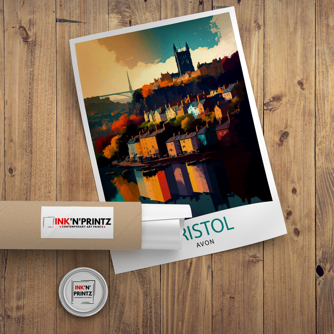 Bristol Travel Poster Bristol Wall Art Bristol Illustration Travel Poster Gift For Bristol UK Home Decor