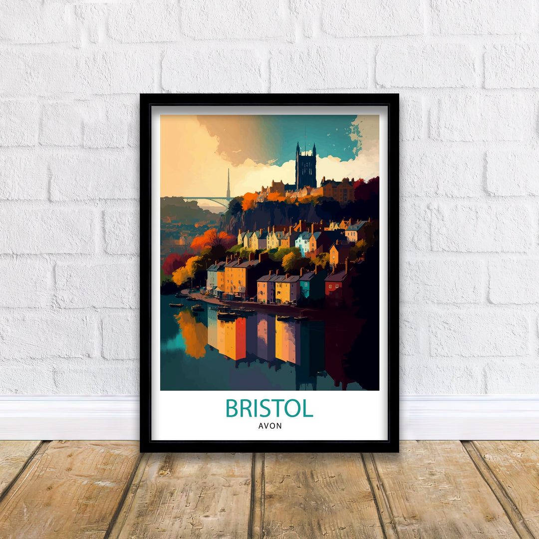 Bristol Travel Poster Bristol Wall Art Bristol Illustration Travel Poster Gift For Bristol UK Home Decor