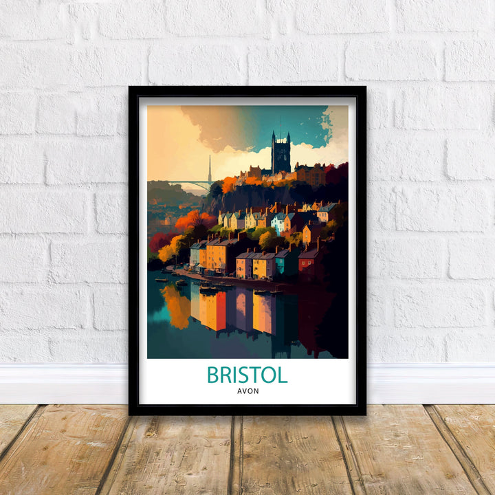 Bristol Travel Poster Bristol Wall Art Bristol Illustration Travel Poster Gift For Bristol UK Home Decor