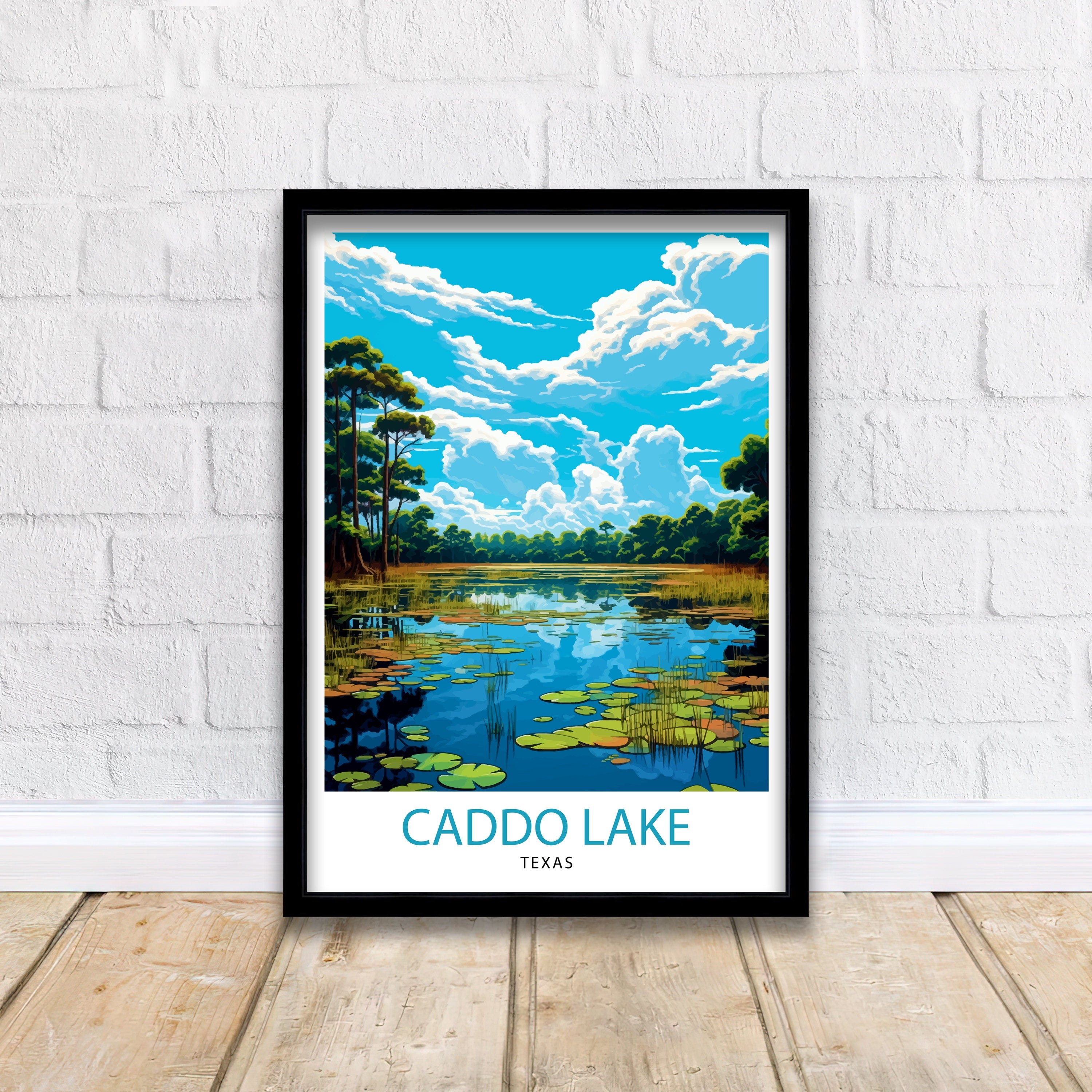 Caddo Lake Texas Travel Print| Caddo Lake Wall Art Caddo Lake Home Decor Texas Travel Poster Caddo Lake Art Print