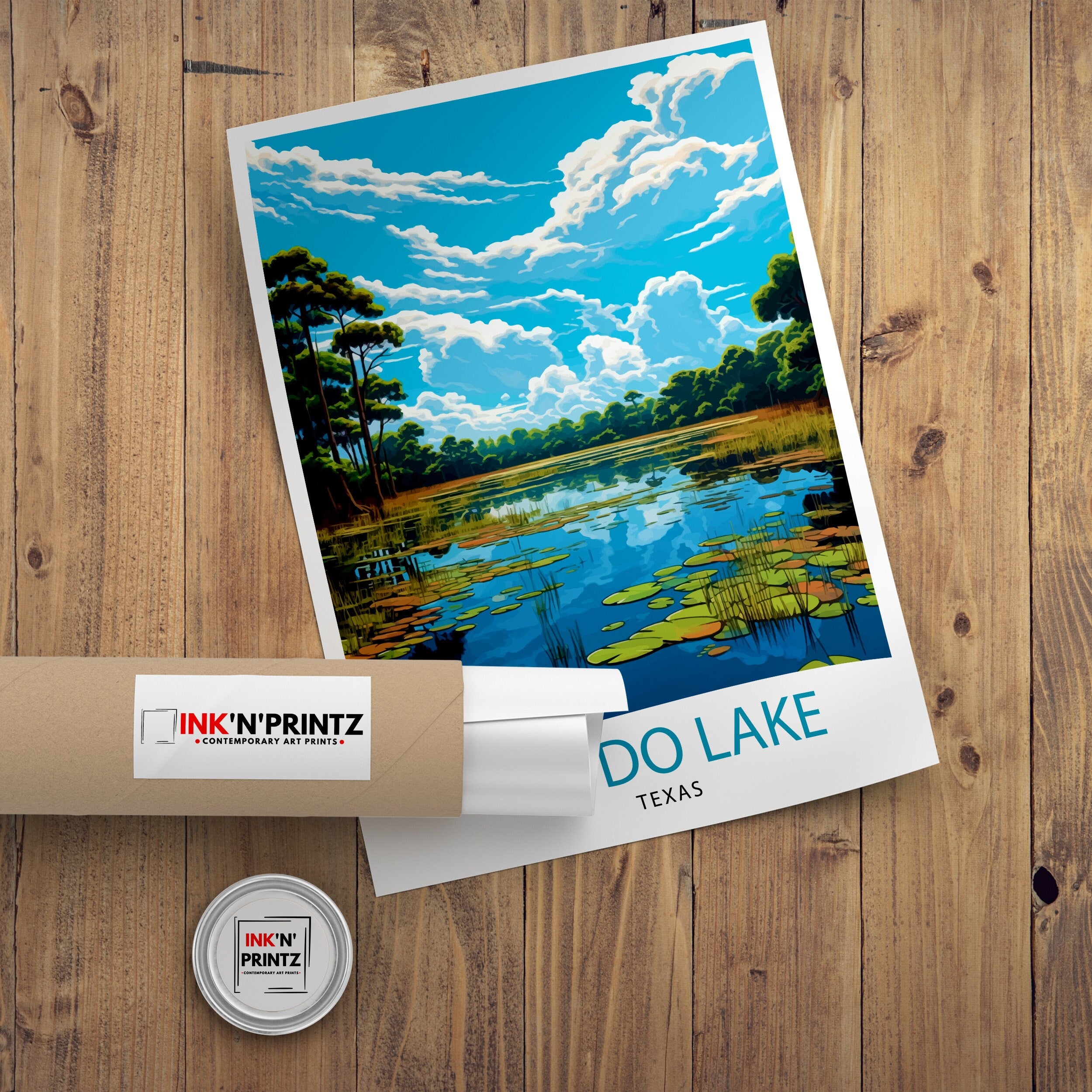 Caddo Lake Texas Travel Print| Caddo Lake Wall Art Caddo Lake Home Decor Texas Travel Poster Caddo Lake Art Print