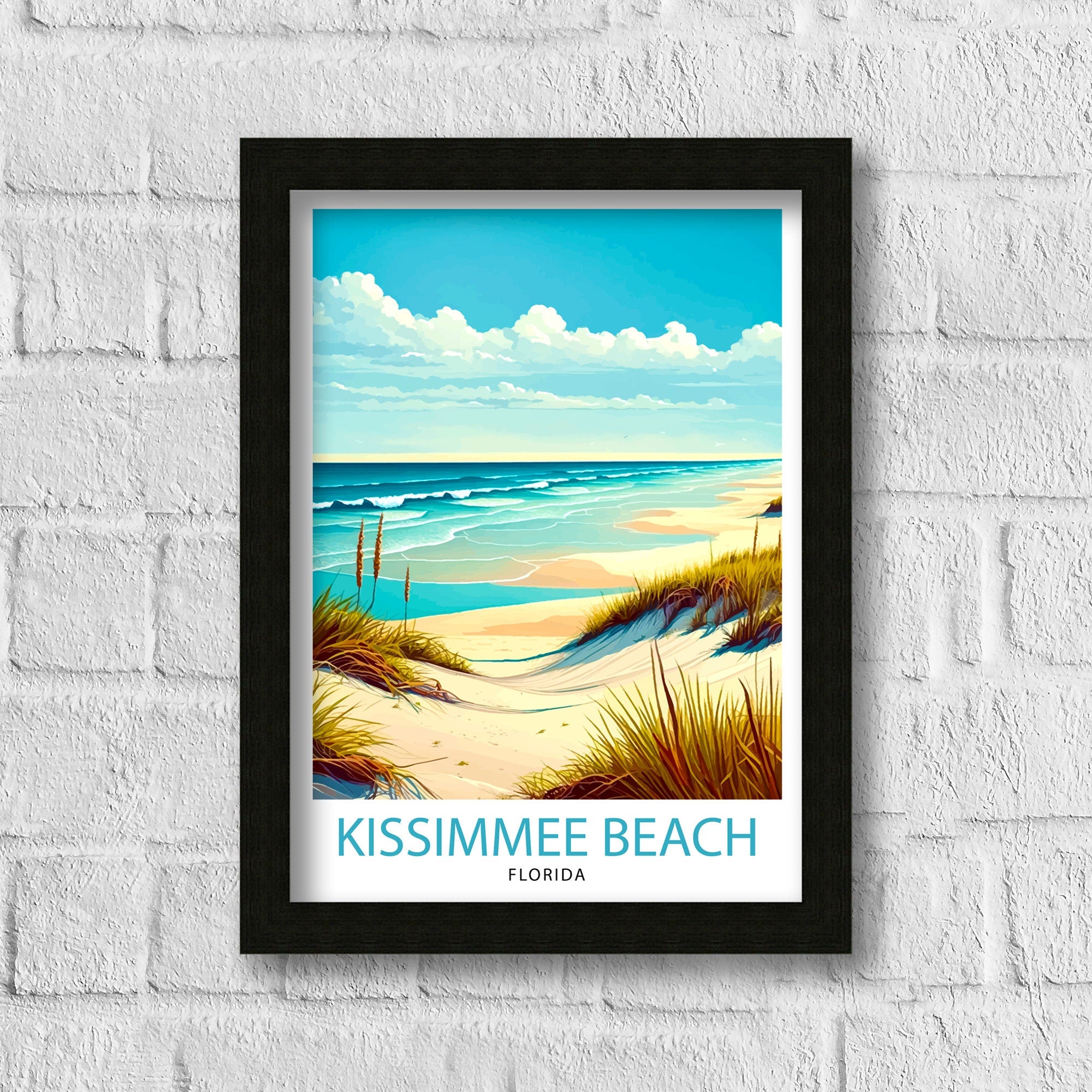 Kissimmee Florida Travel Print| Kissimmee Wall Art Kissimmee Cityscape Print Florida Travel Poster Kissimmee Home Decor Gift for Travelers