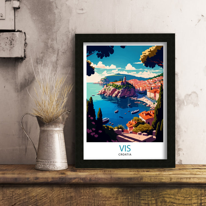 Vis Croatia Travel Poster