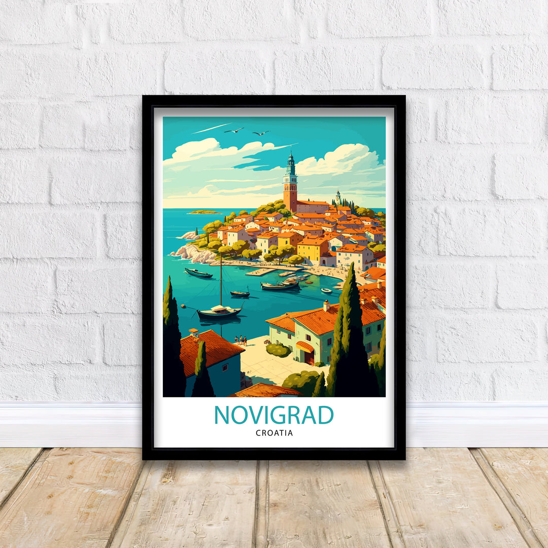 Novigrad Croatia Travel Poster