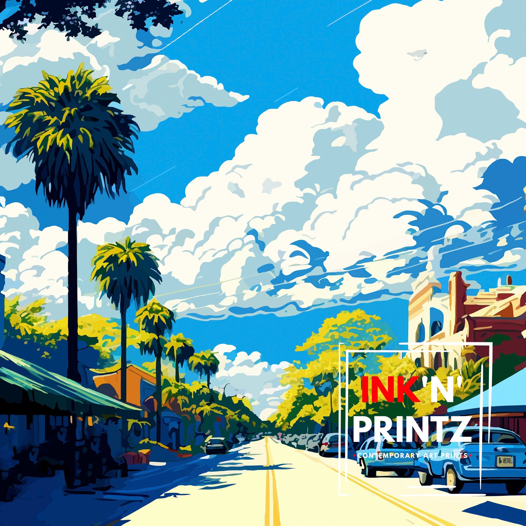 Gainesville Florida Travel Print| Gainesville Wall Decor Gainesville Home Living Decor Gainesville Illustration Travel Gainesville