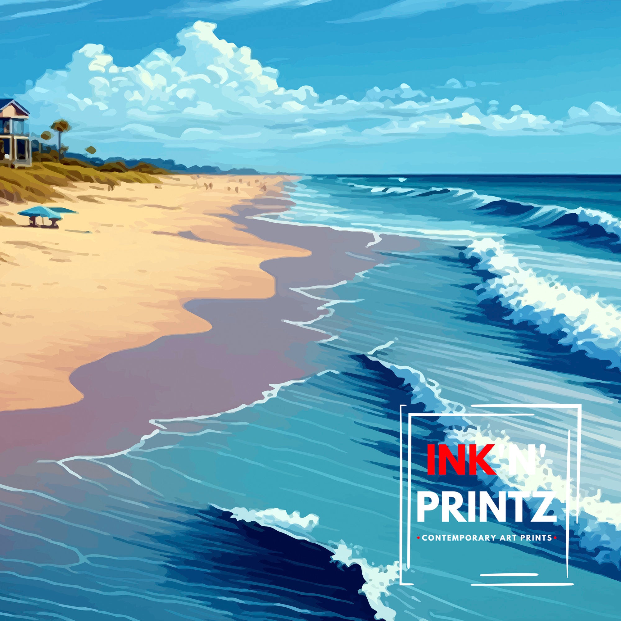 Vero Beach Florida Travel Print| Vero Beach Wall Art Vero Beach Home Decor Vero Beach Illustration Travel Poster Gift For Vero Beach Florida