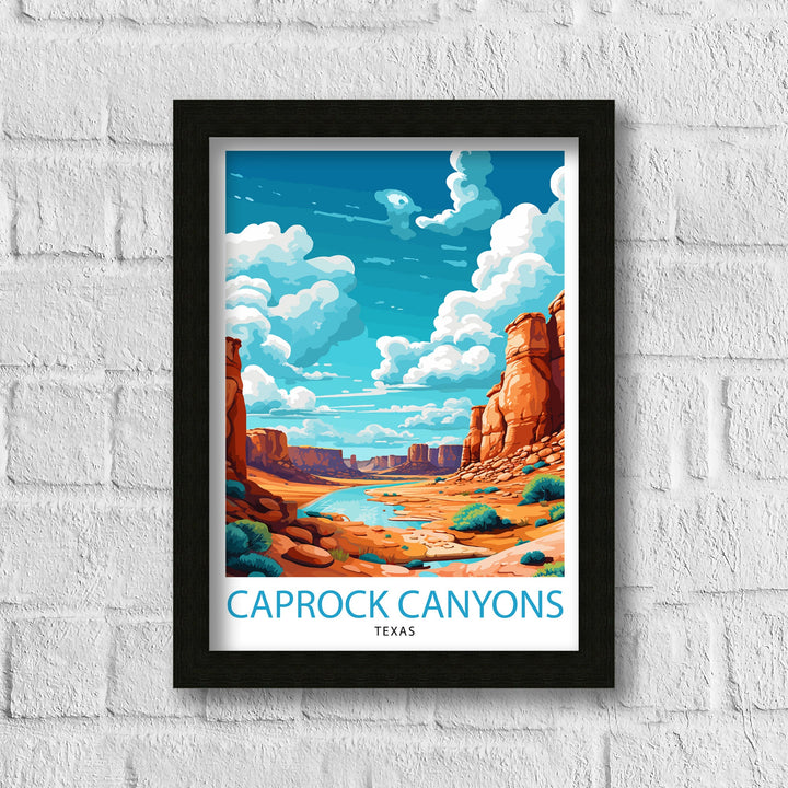 Caprock Canyons Texas Travel Poster