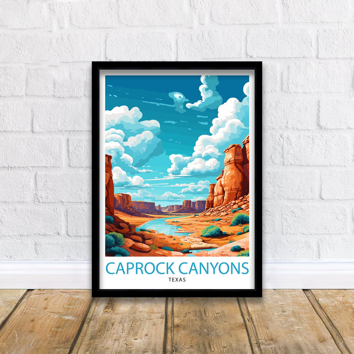 Caprock Canyons Texas Travel Poster