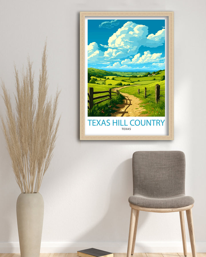 Texas Hill Country Travel Poster