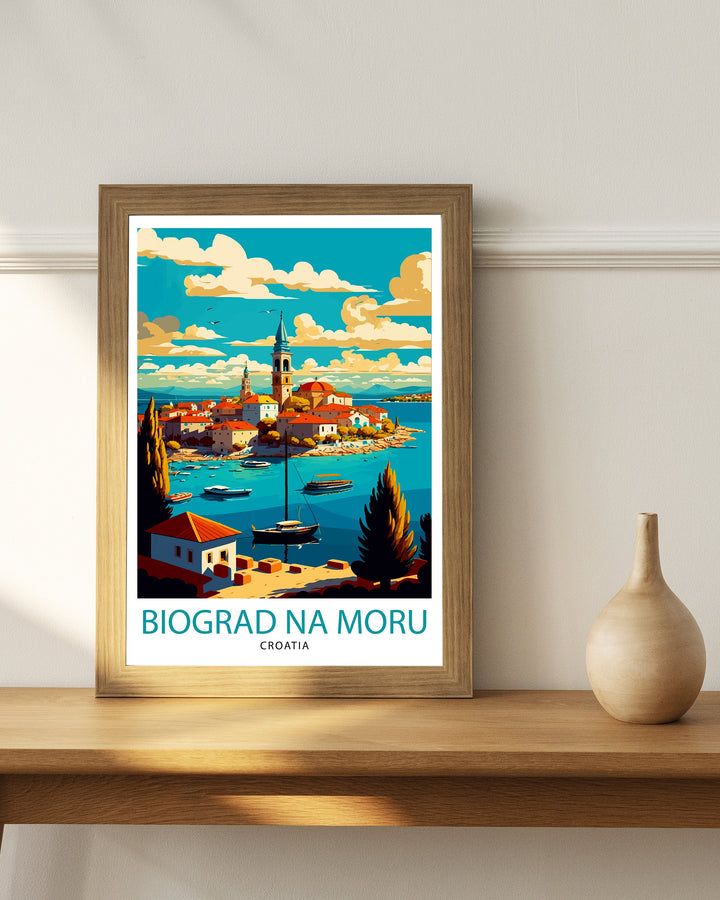 Biograd na Moru Croatia Travel Poster