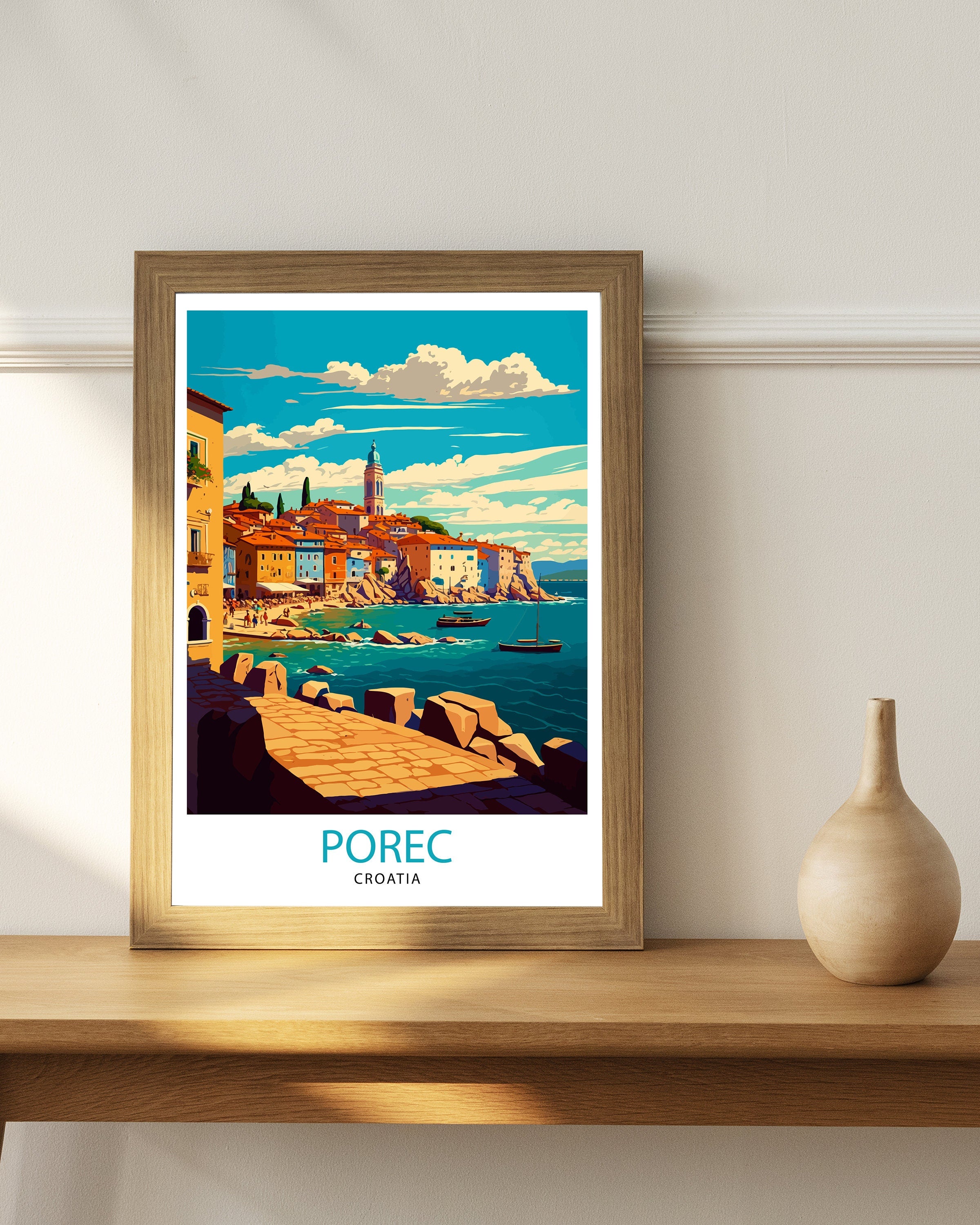Porec Croatia Travel Print Porec Wall Decor Porec Illustration Porec Travel Poster Gift For Porec Croatia Home Decor