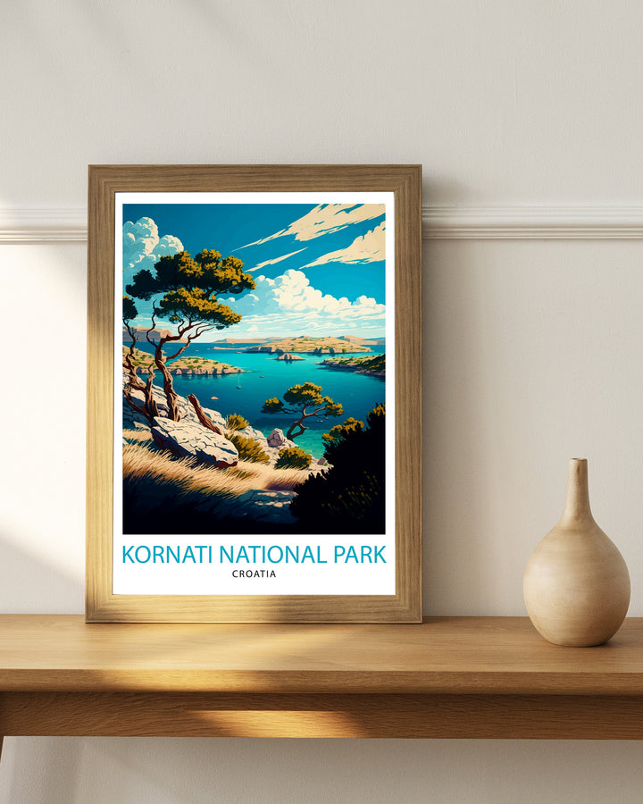 National Park Kornati Croatia Travel Poster Kornati Wall Art Kornati Home Decor Croatia Travel Poster Gift For Croatia Lovers Kornati