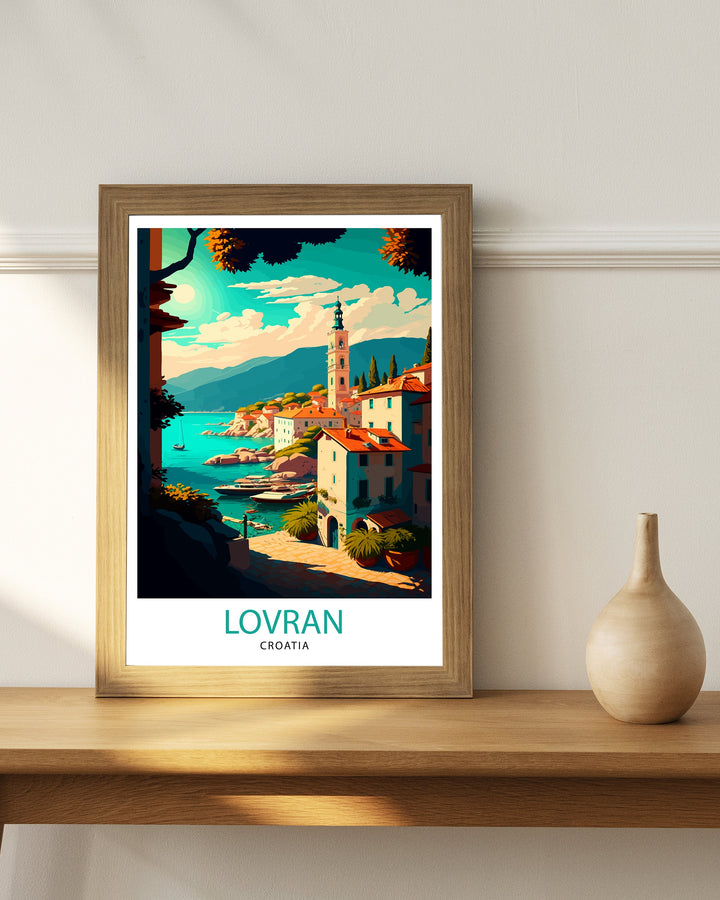 Lovran Croatia Travel Poster Lovran