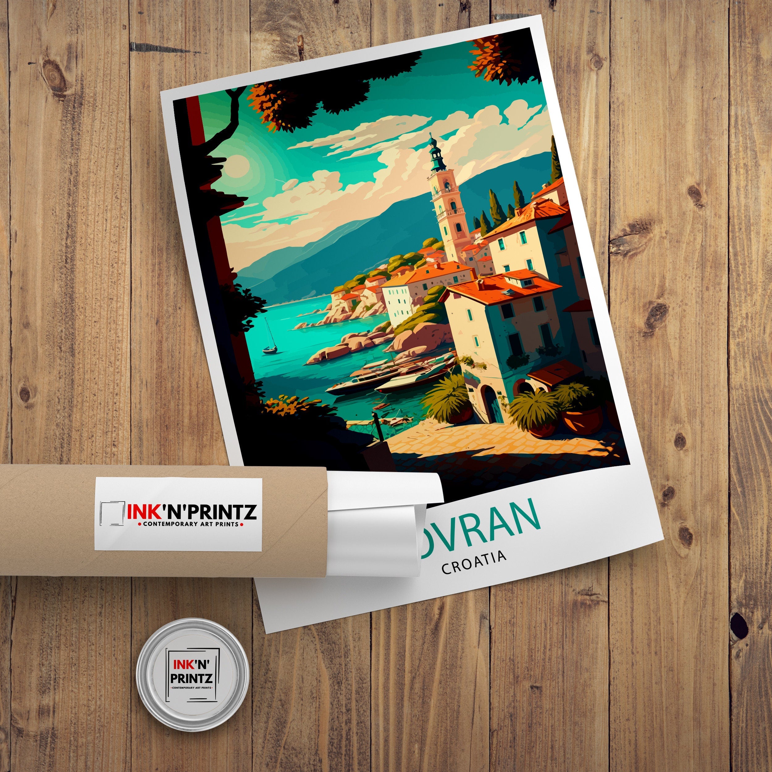 Lovran Croatia Art Print | Coastal Travel Poster