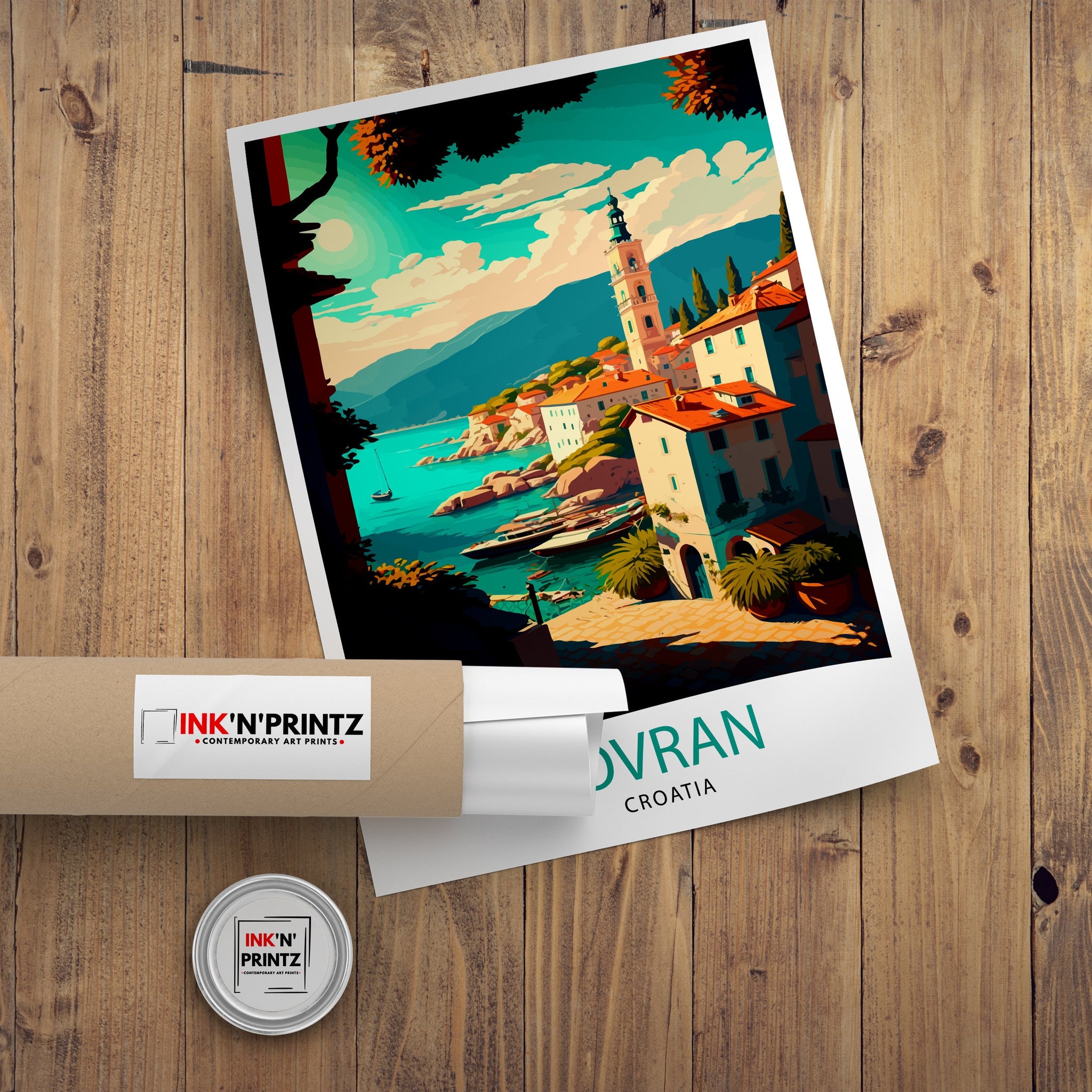 Lovran Croatia Art Print | Coastal Travel Poster