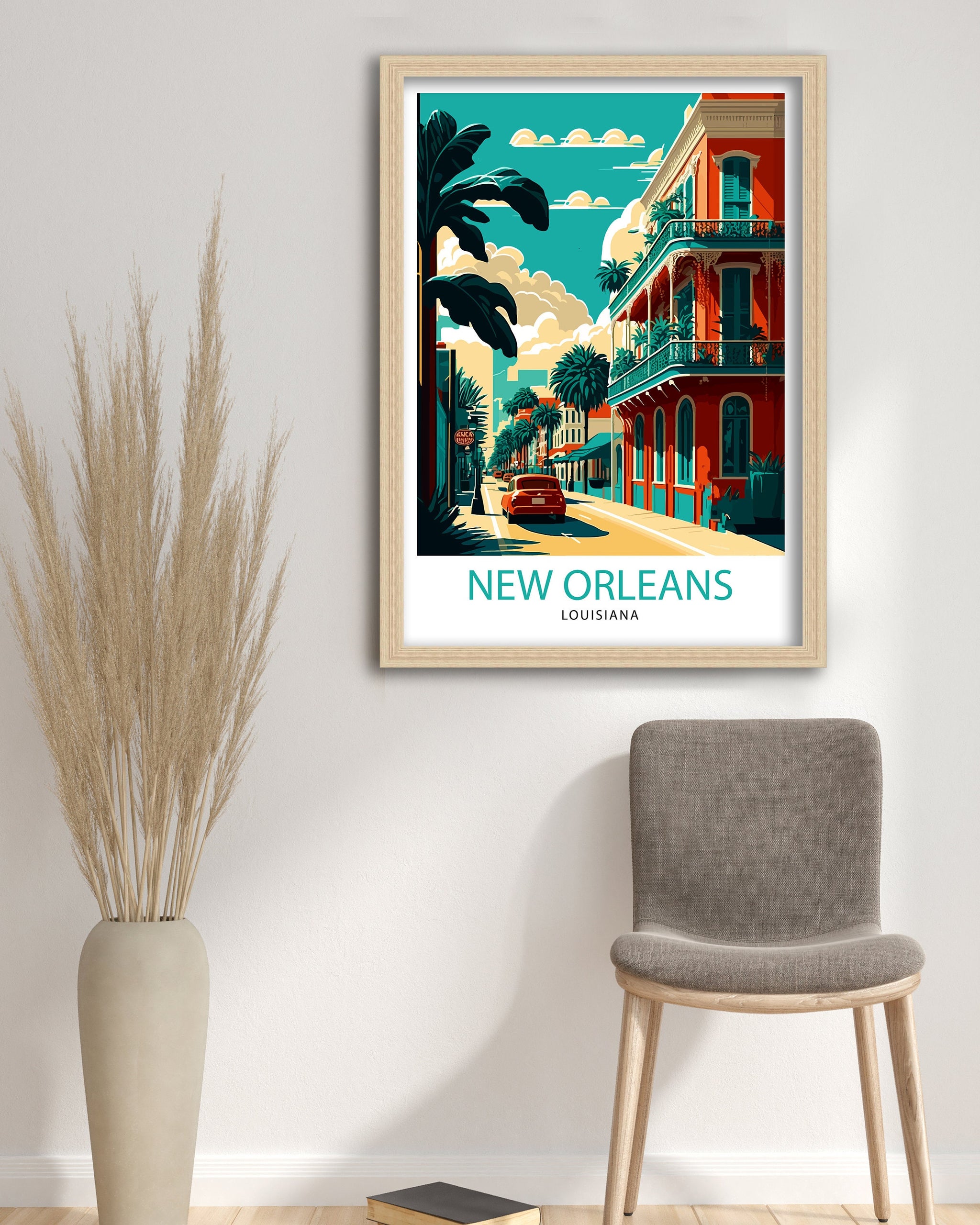 New Orleans Travel Print| New Orleans Wall Decor New Orleans Home Living Decor New Orleans Illustration Travel Poster Gift For New Orleans