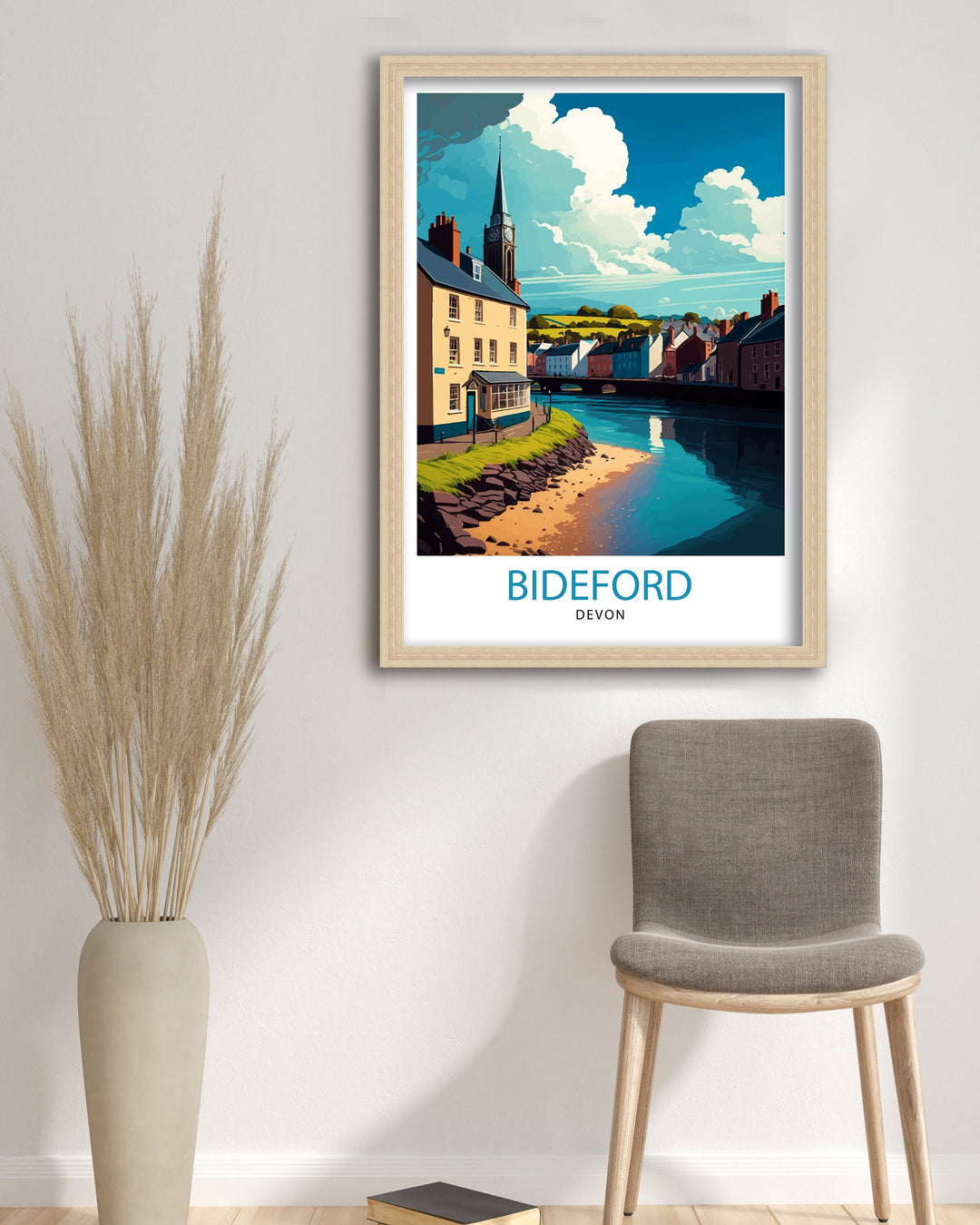 Bideford Devon Travel Poster Bideford