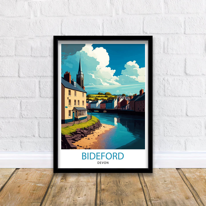 Bideford Devon Travel Poster Bideford