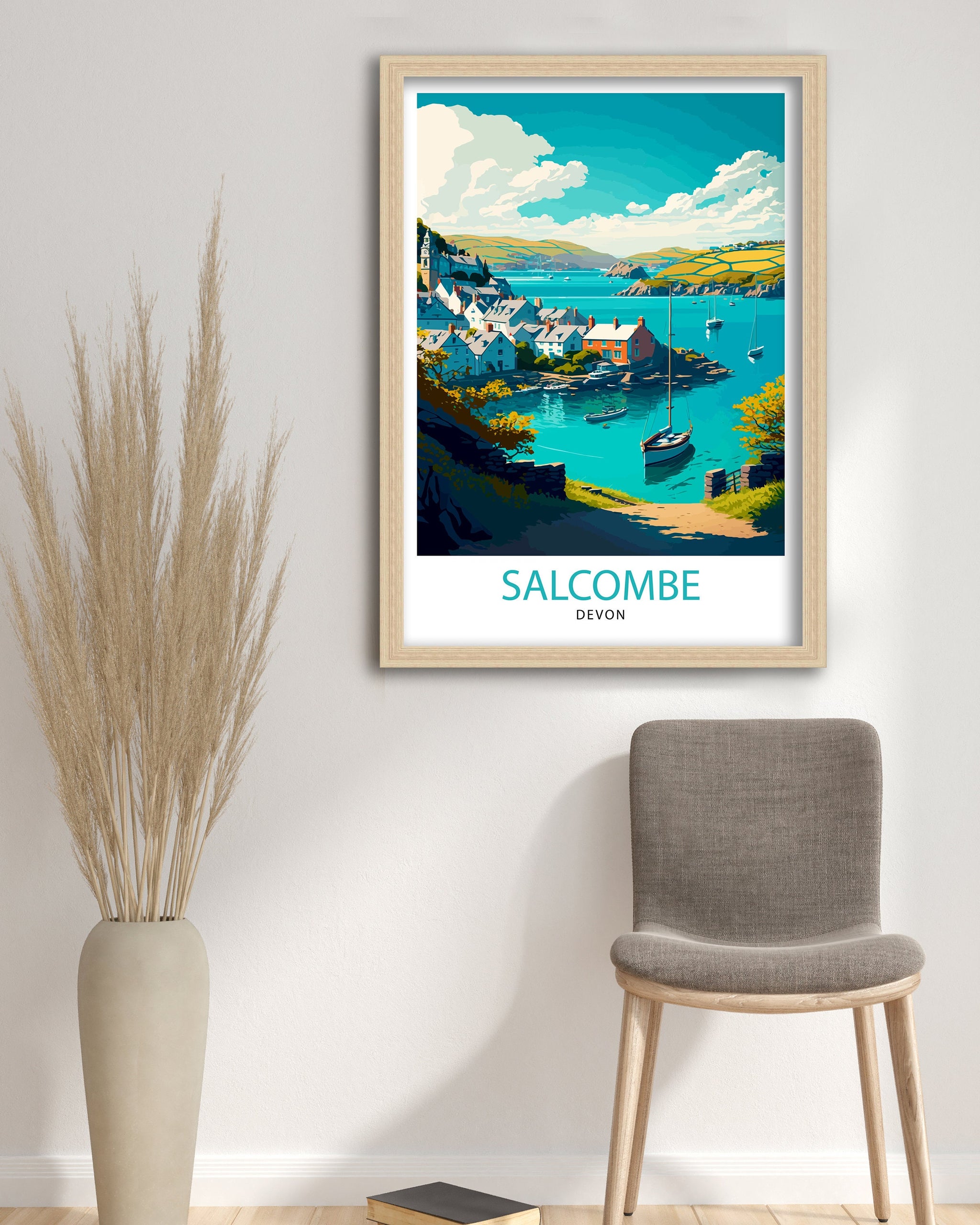 Salcombe Devon Travel Poster Salcombe