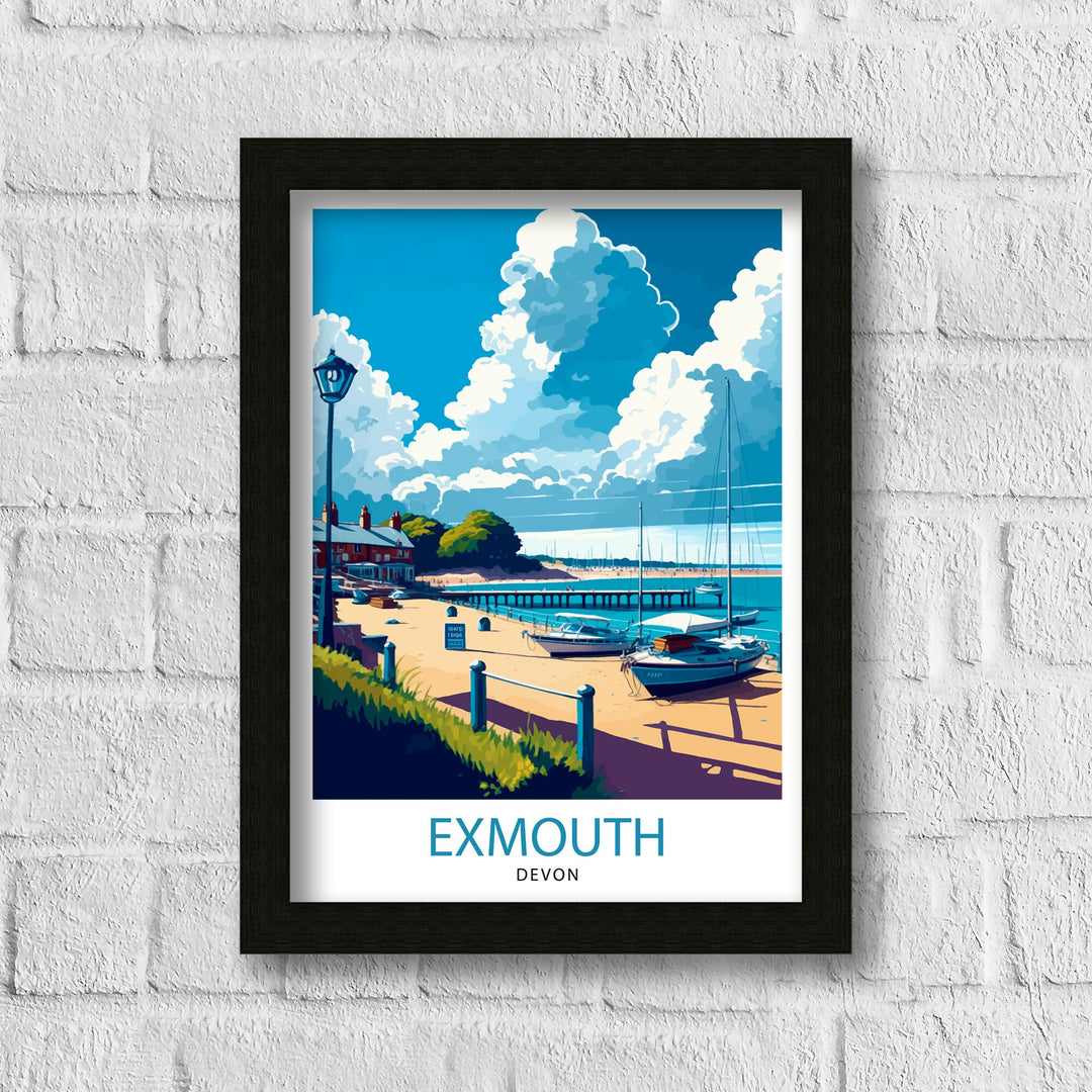 Exmouth Devon Travel Poster Exmouth