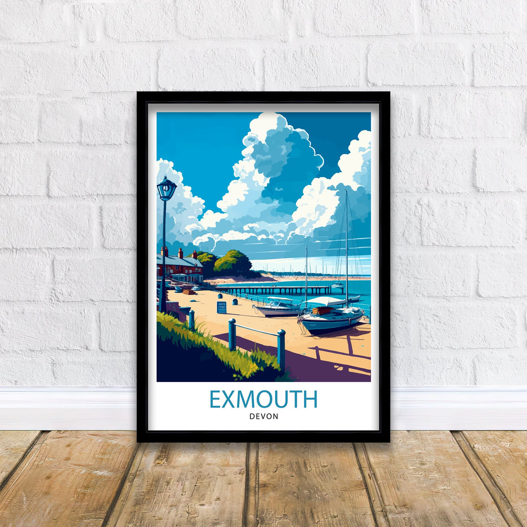 Exmouth Devon Travel Poster Exmouth