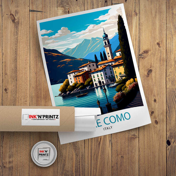 Lake Como Italy Travel Poster