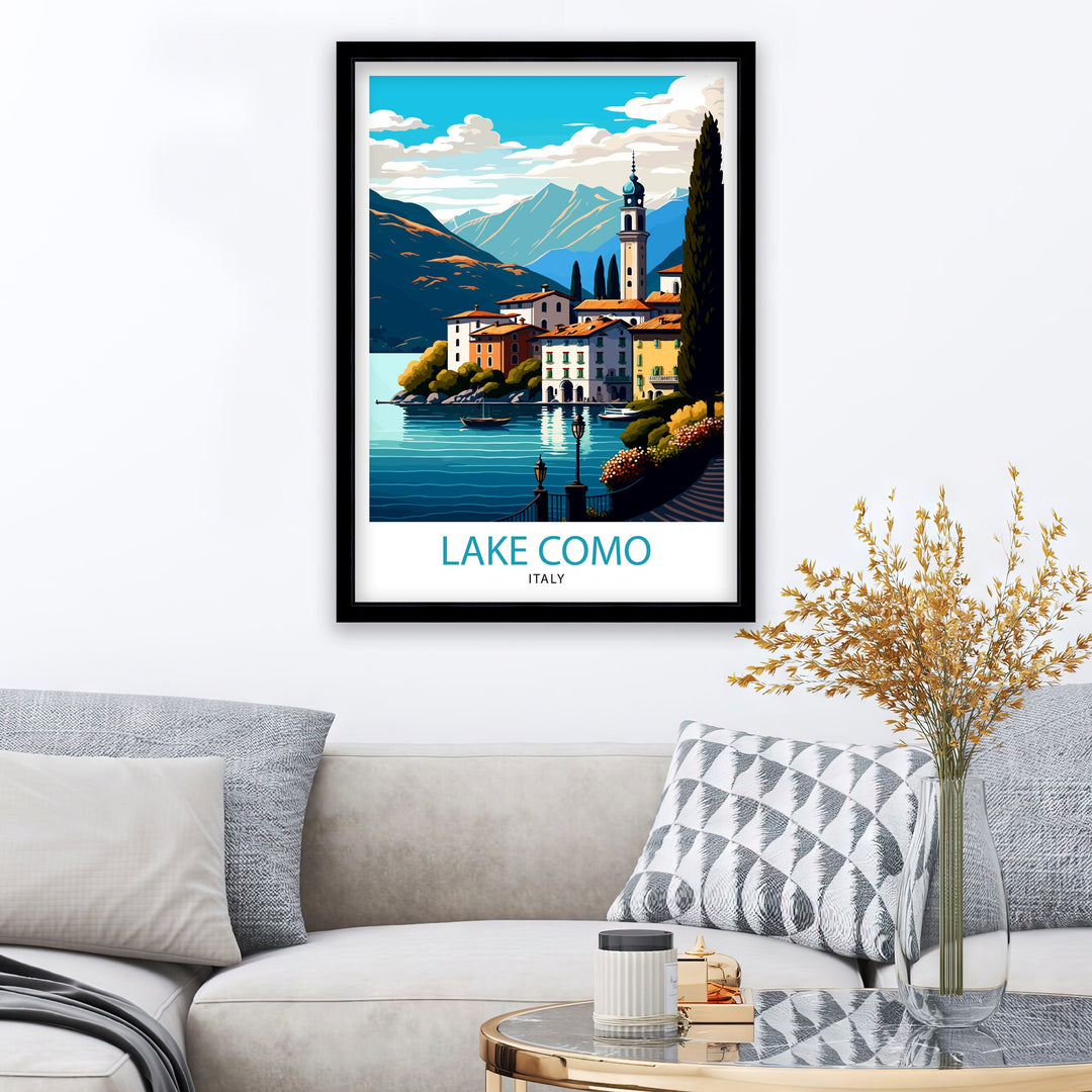 Lake Como Italy Travel Poster