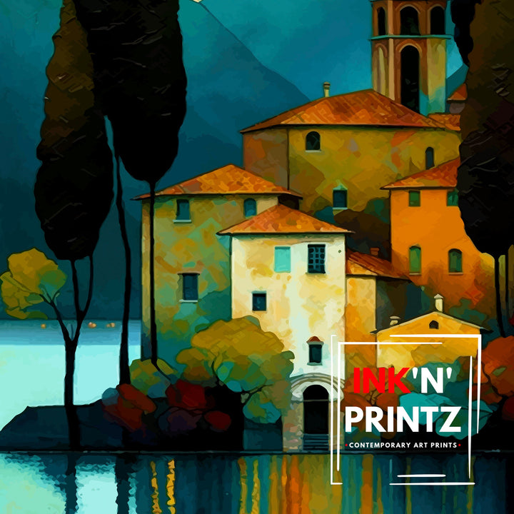 Lake Como Italy Travel Poster