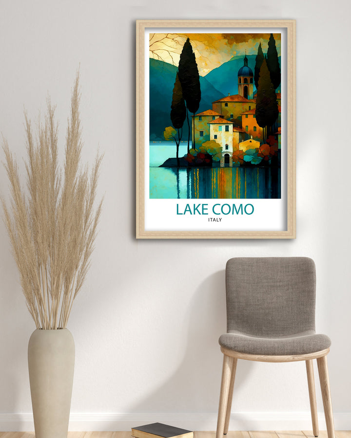 Lake Como Italy Travel Poster