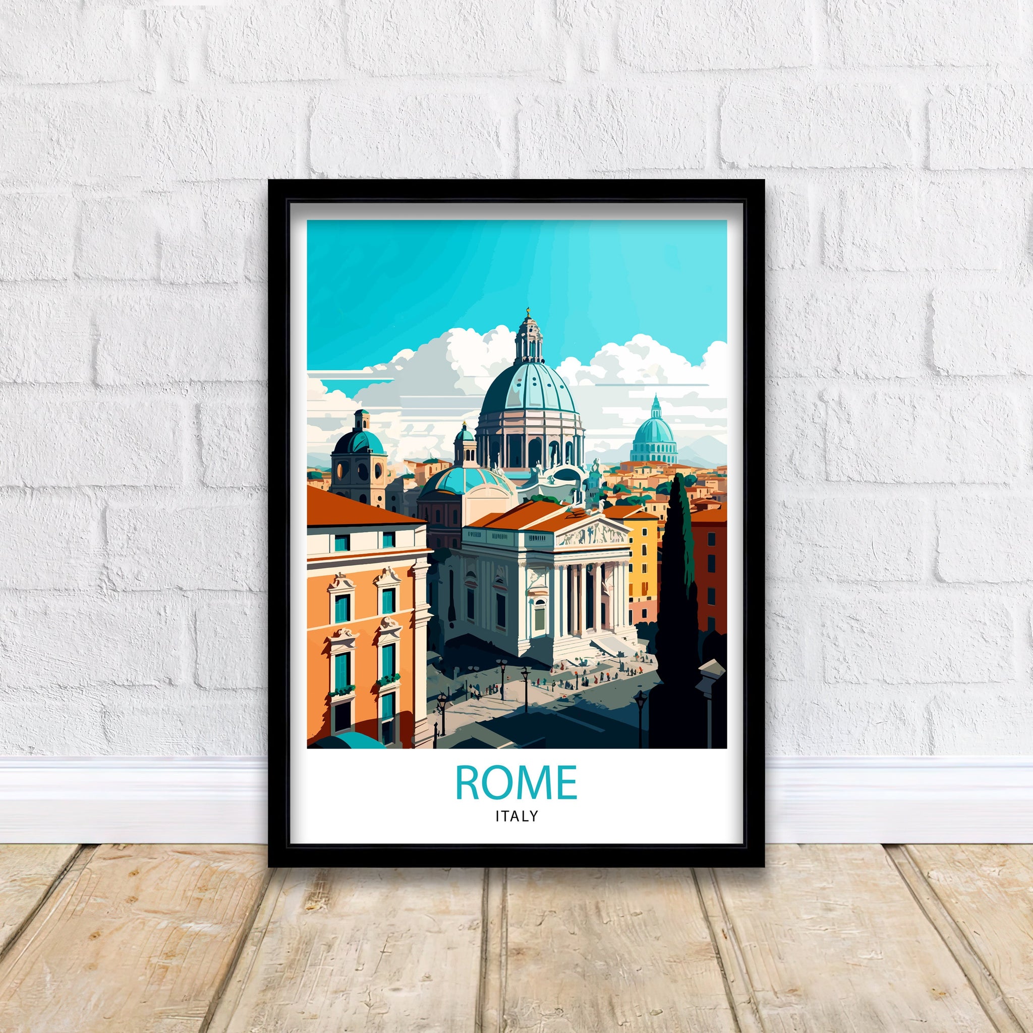 Rome Italy Travel Print Rome Wall Art Italy Travel Poster Rome Home Decor Italy Illustration Travel Gift for Rome Italy Wall Art