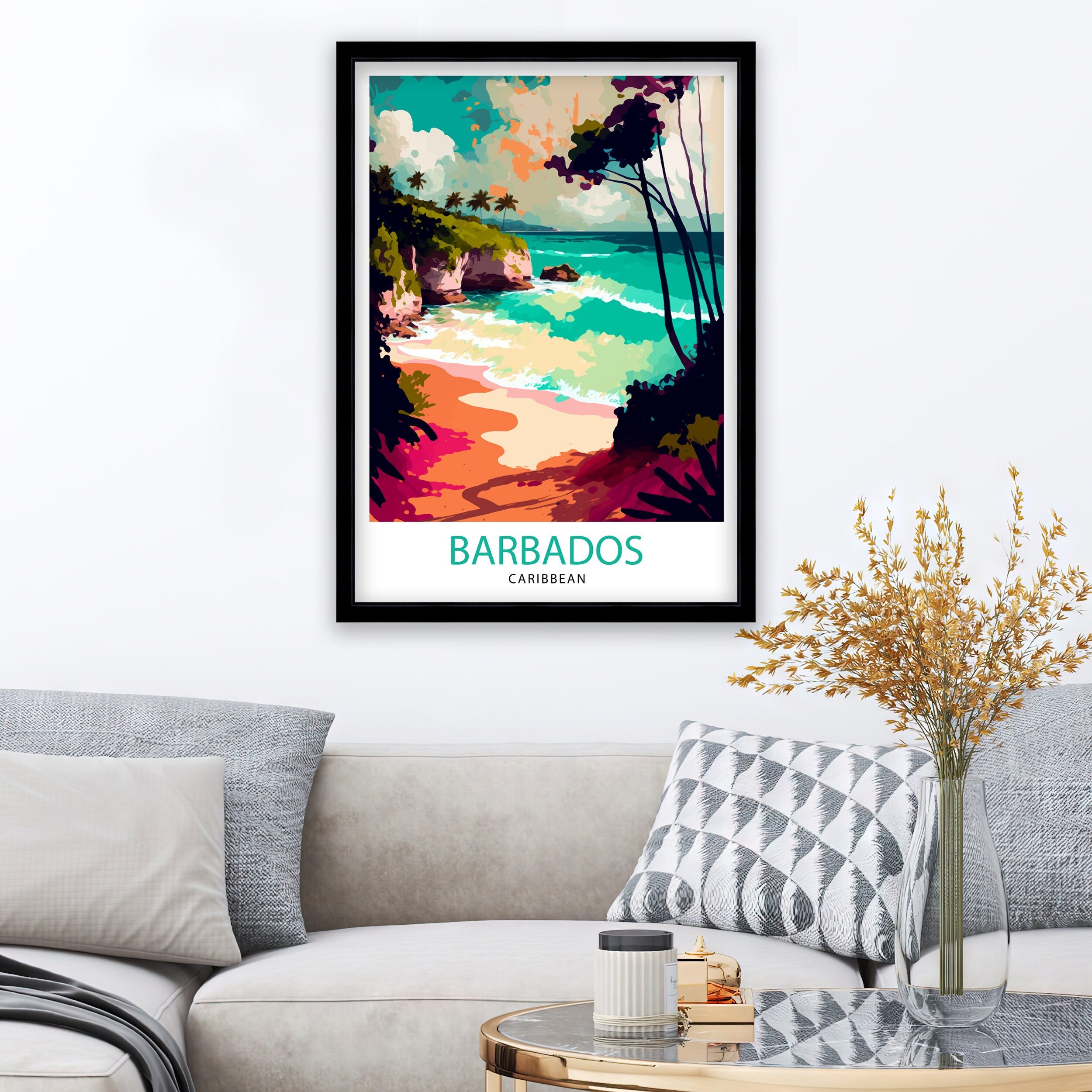 Barbados Print Barbados Poster | Barbados | Travel Poster | Travel Print | Barbados Wall Art | Caribbean Poster | Barbados Art | Caribbean